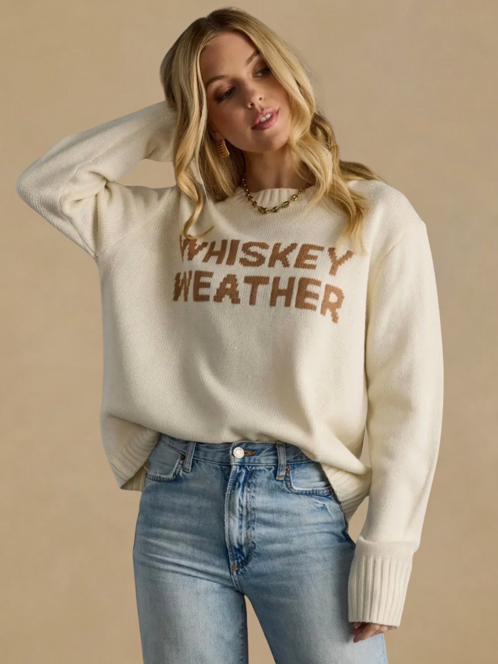 Whiskey Weather Sweater Cream