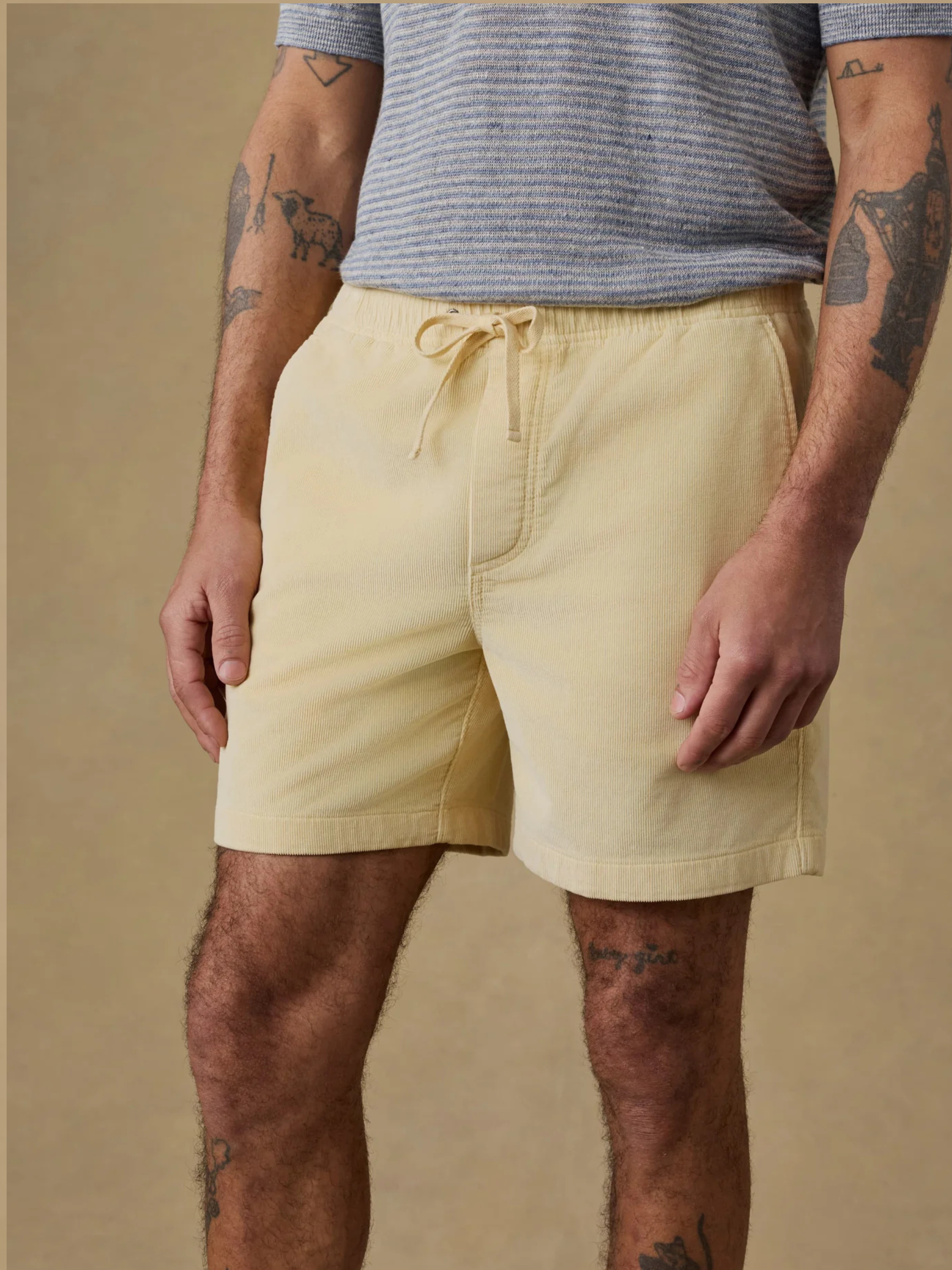 Faherty Essential Corduroy Short- Faded Sun