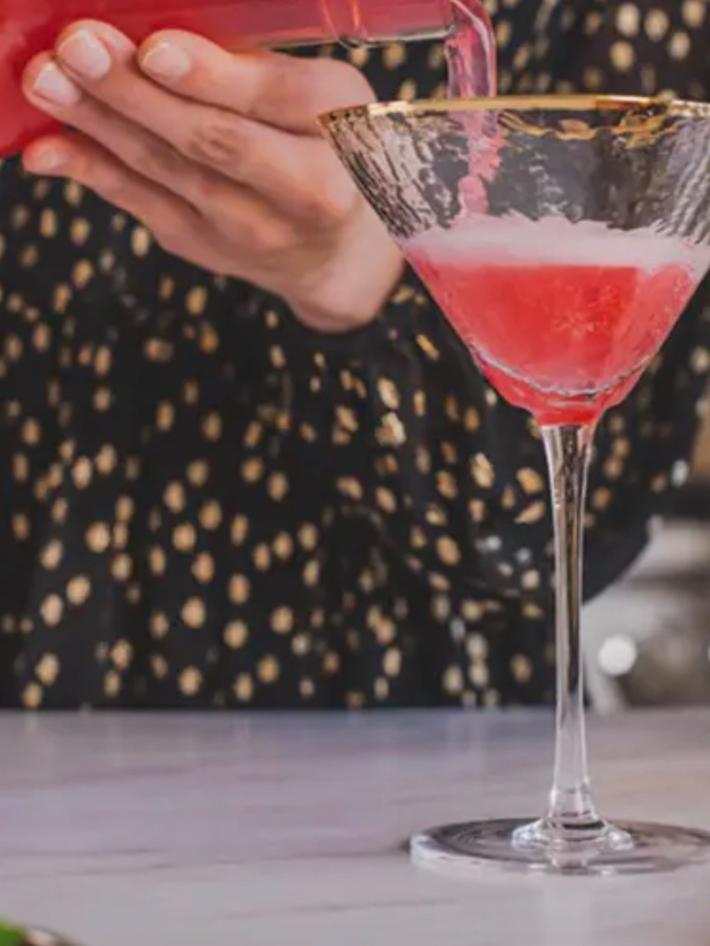 Handmade Hammered Martini Glasses with Cocktail Picks