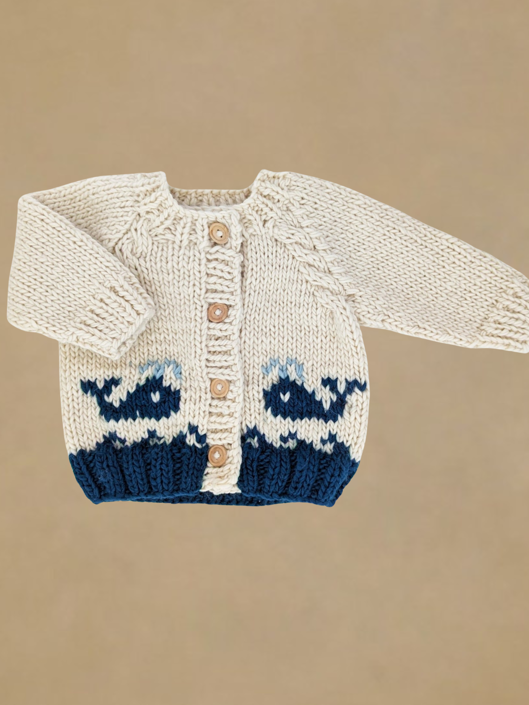 Huggalugs Whale Cardigan Sweater