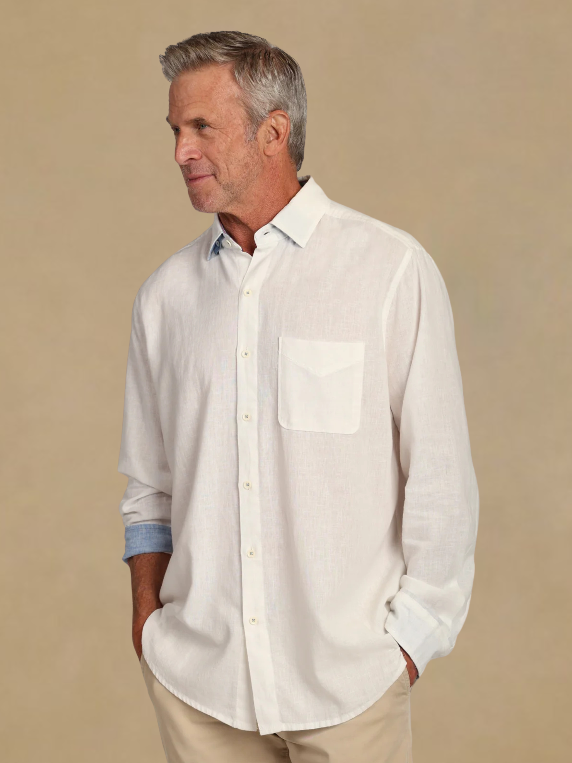 True Grit Melange Linen Shirt