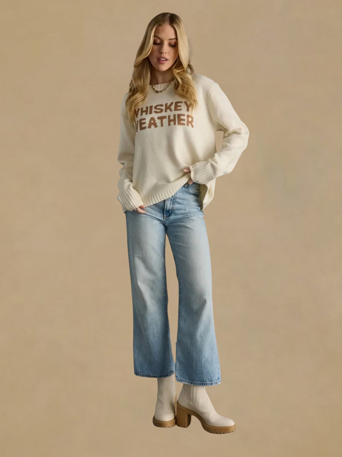 Whiskey Weather Sweater Cream