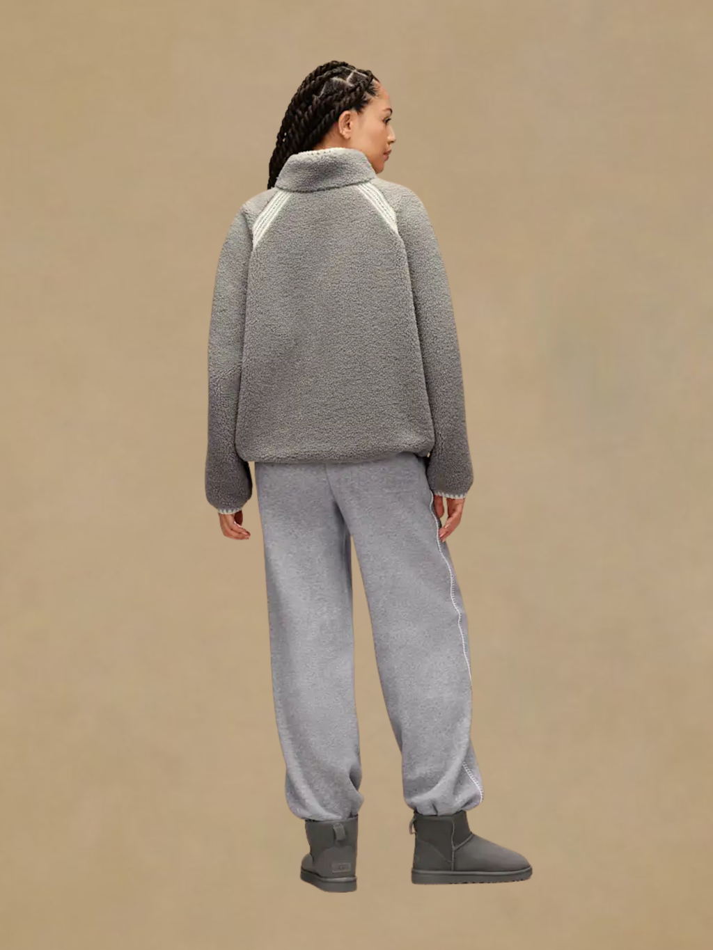UGG Nikia Crochet UGGfluff Jacket - Cobble