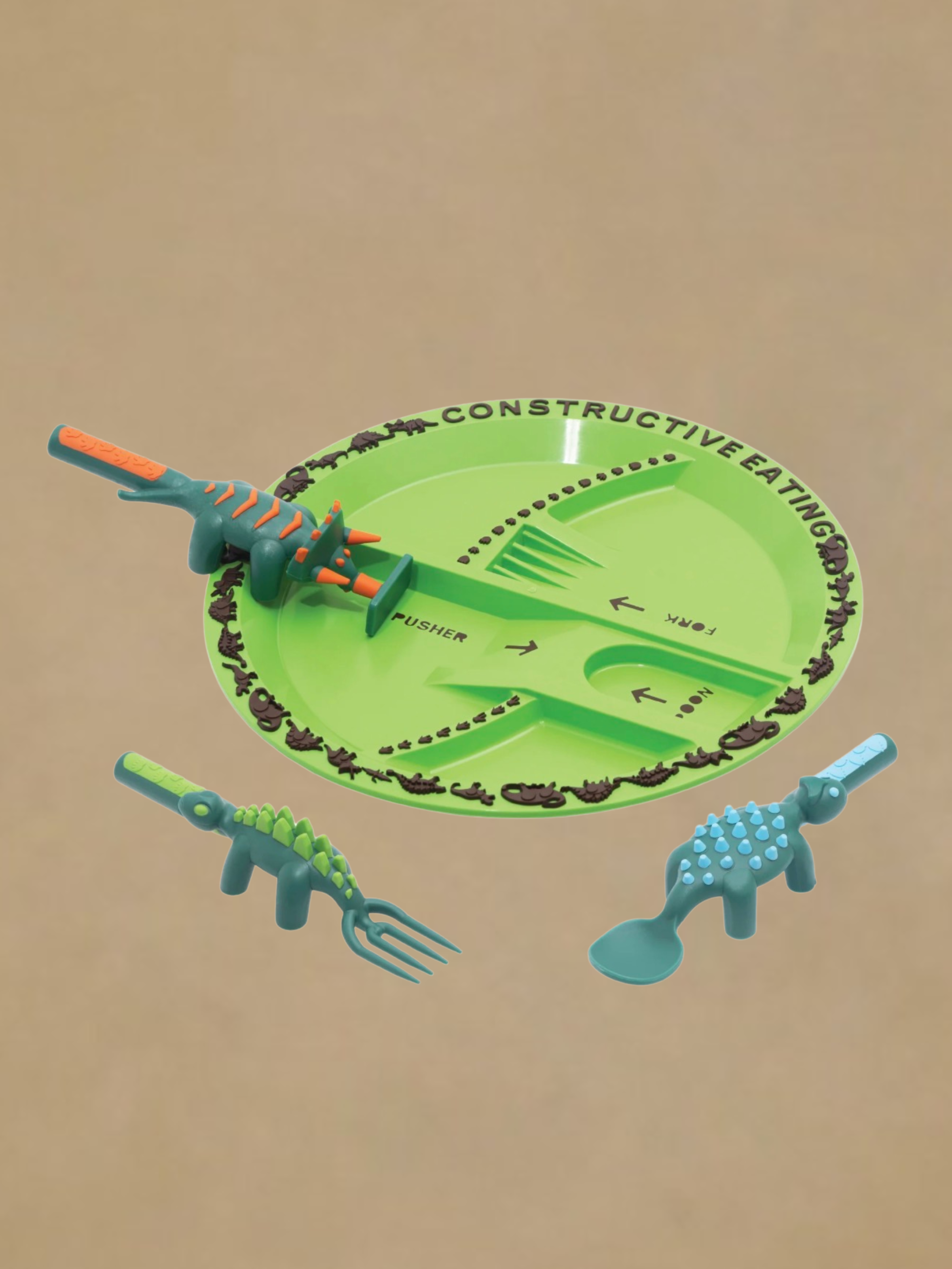 Dinosaur Utensil & Plate Combo