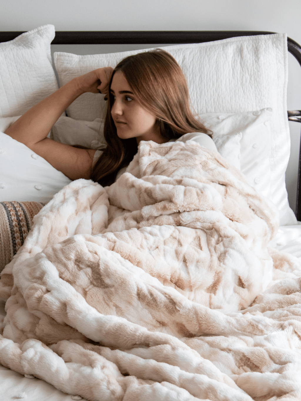 Minky Blanket Crème Brûlée 50”x60”