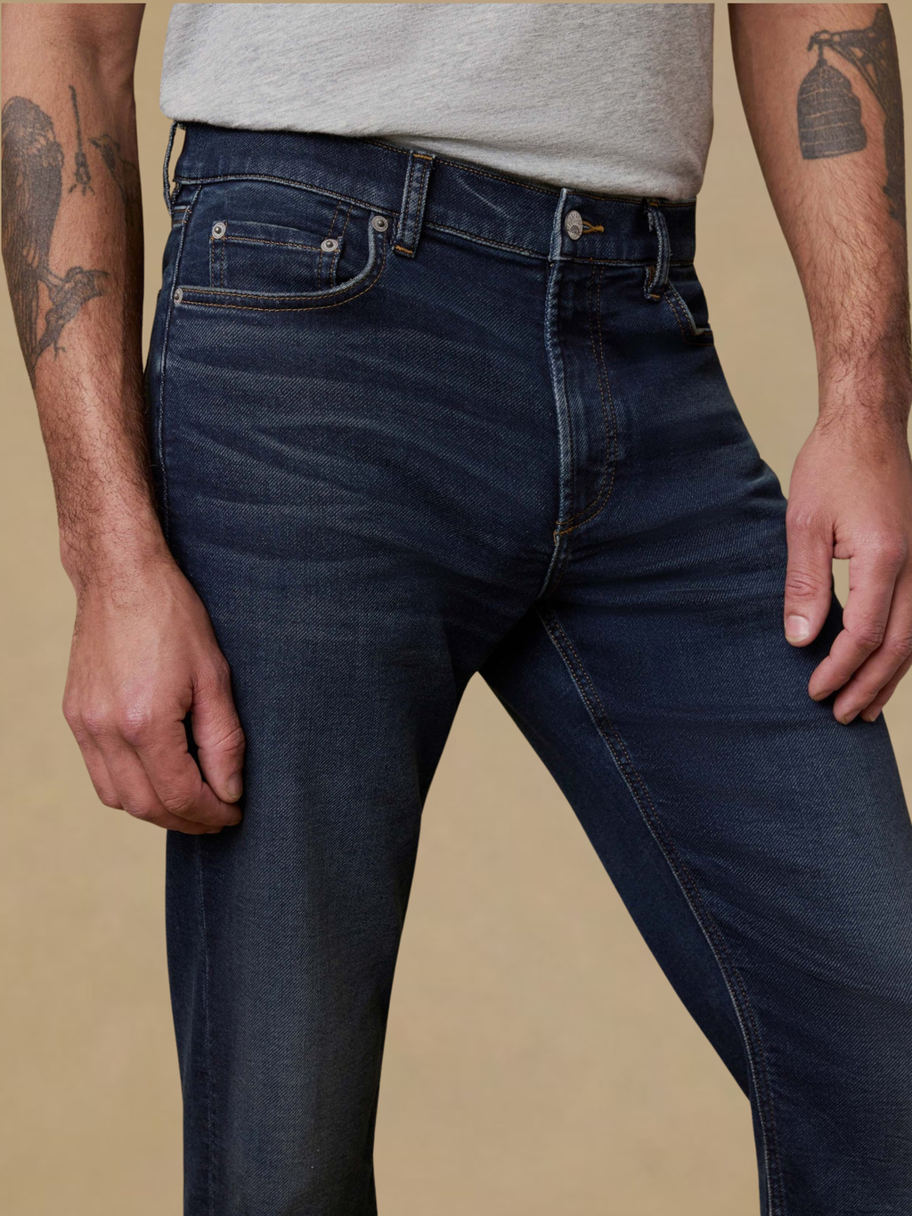Faherty Stretch Terry Indigo 5-Pocket Pant Belmar Coast Wash