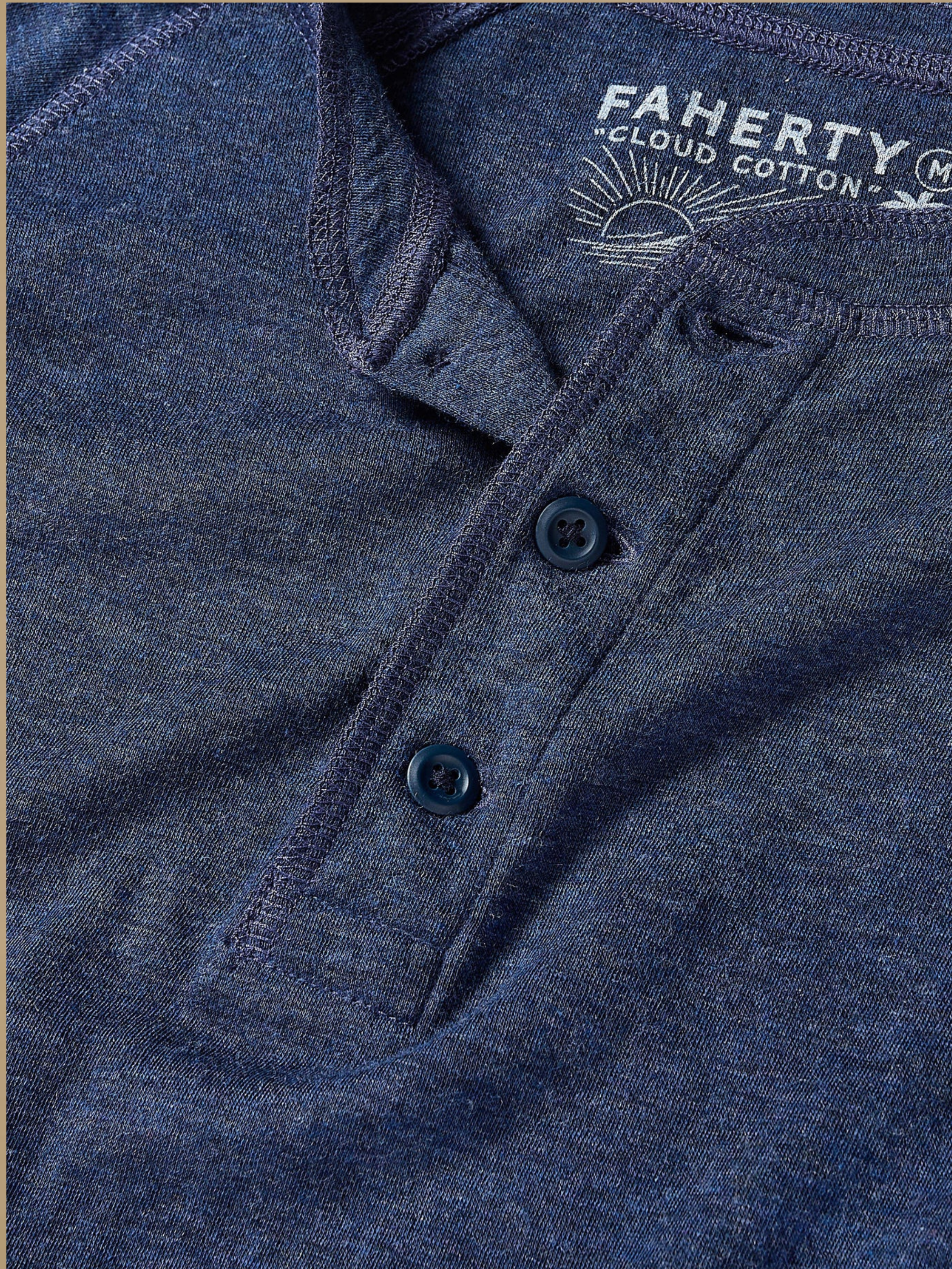 Faherty Cloud Henley -Navy Heather
