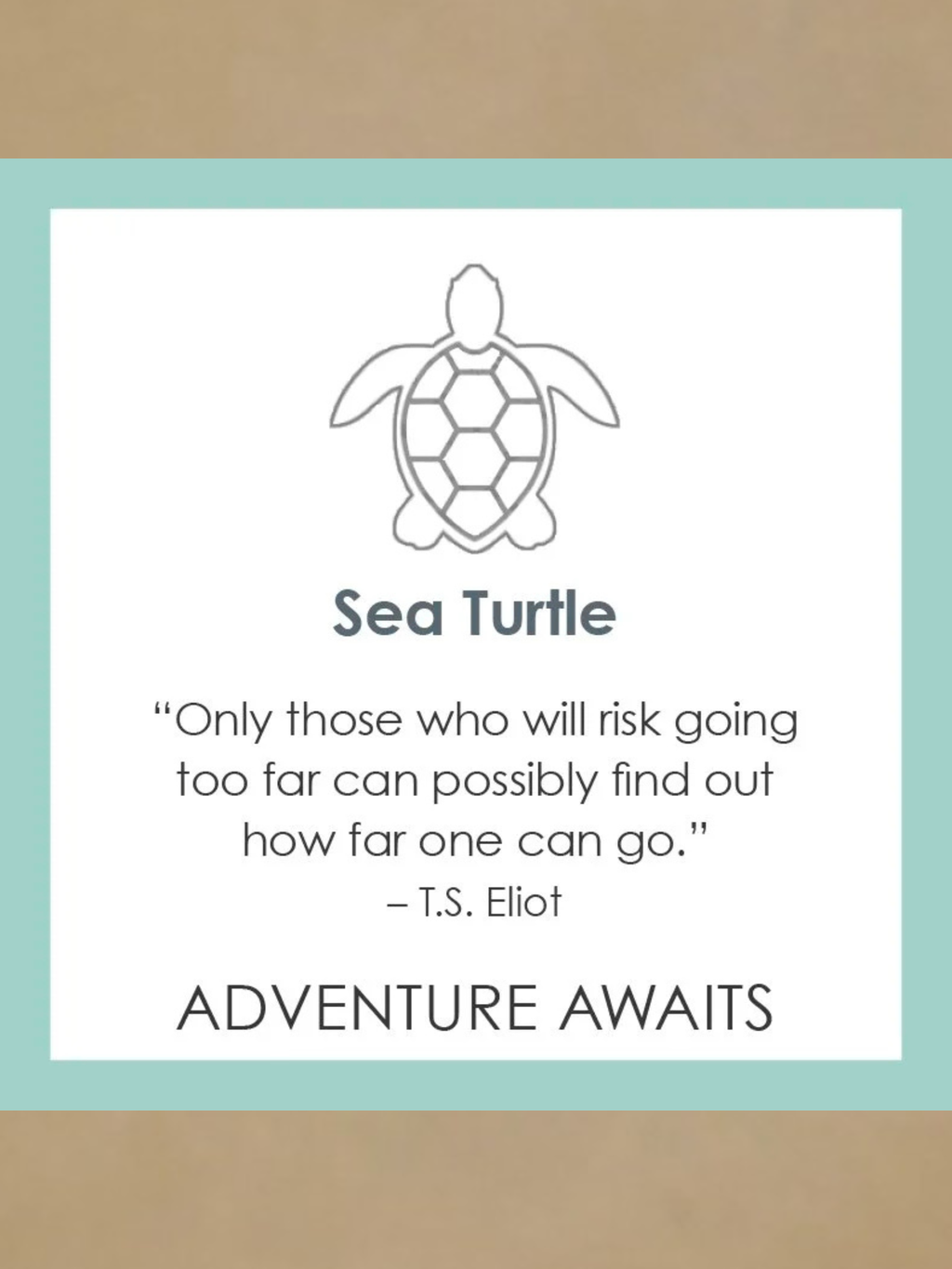 LOLA Sea Turtle Pendant - Seafoam