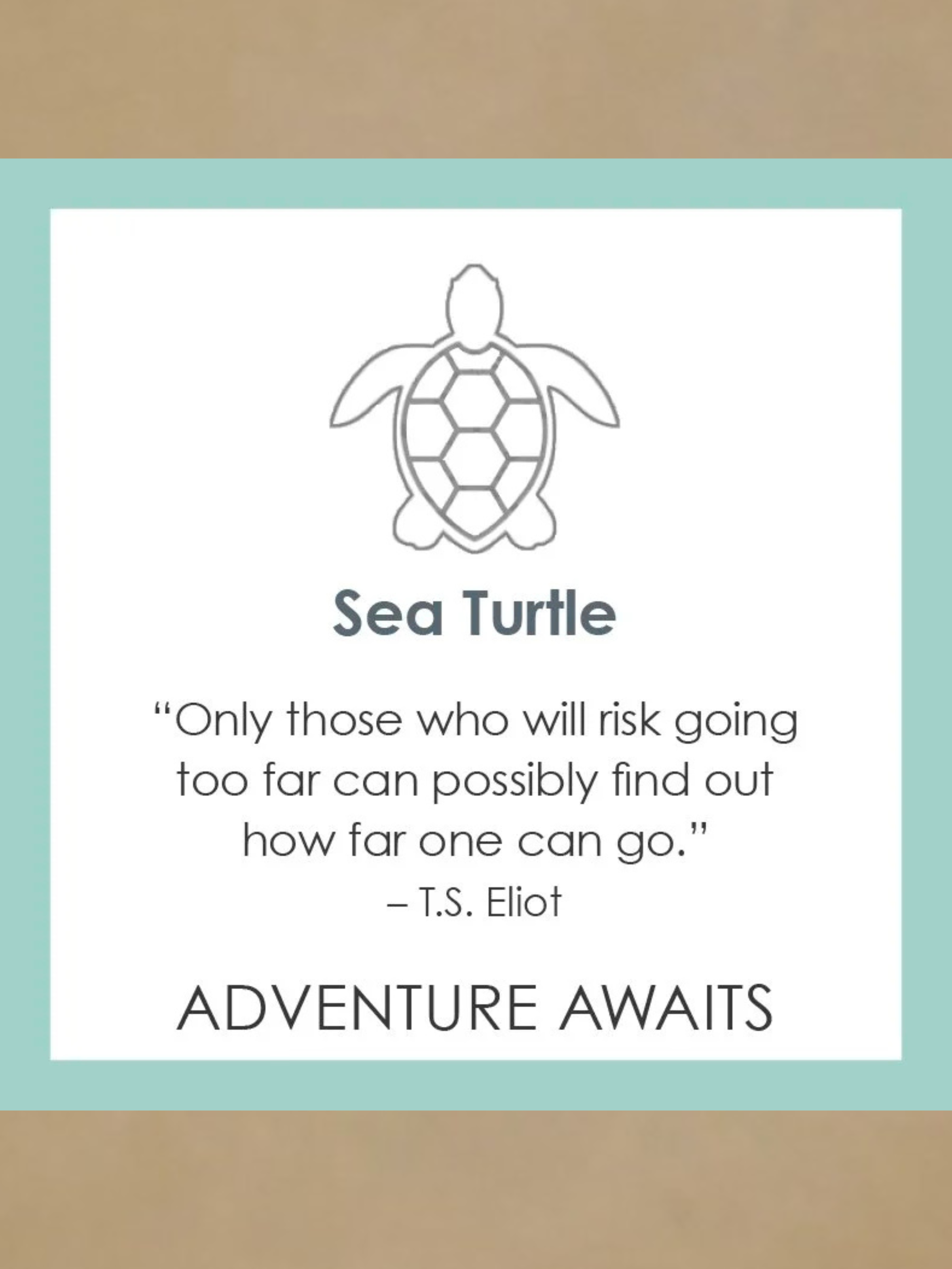 LOLA Sea Turtle Pendant - Seafoam