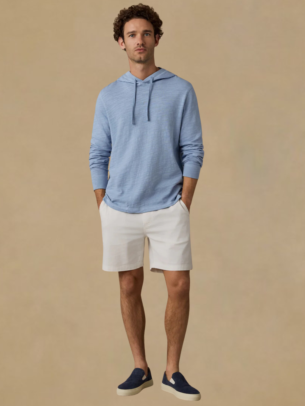 Faherty Sunwashed Organic Hoodie - Blue Isle