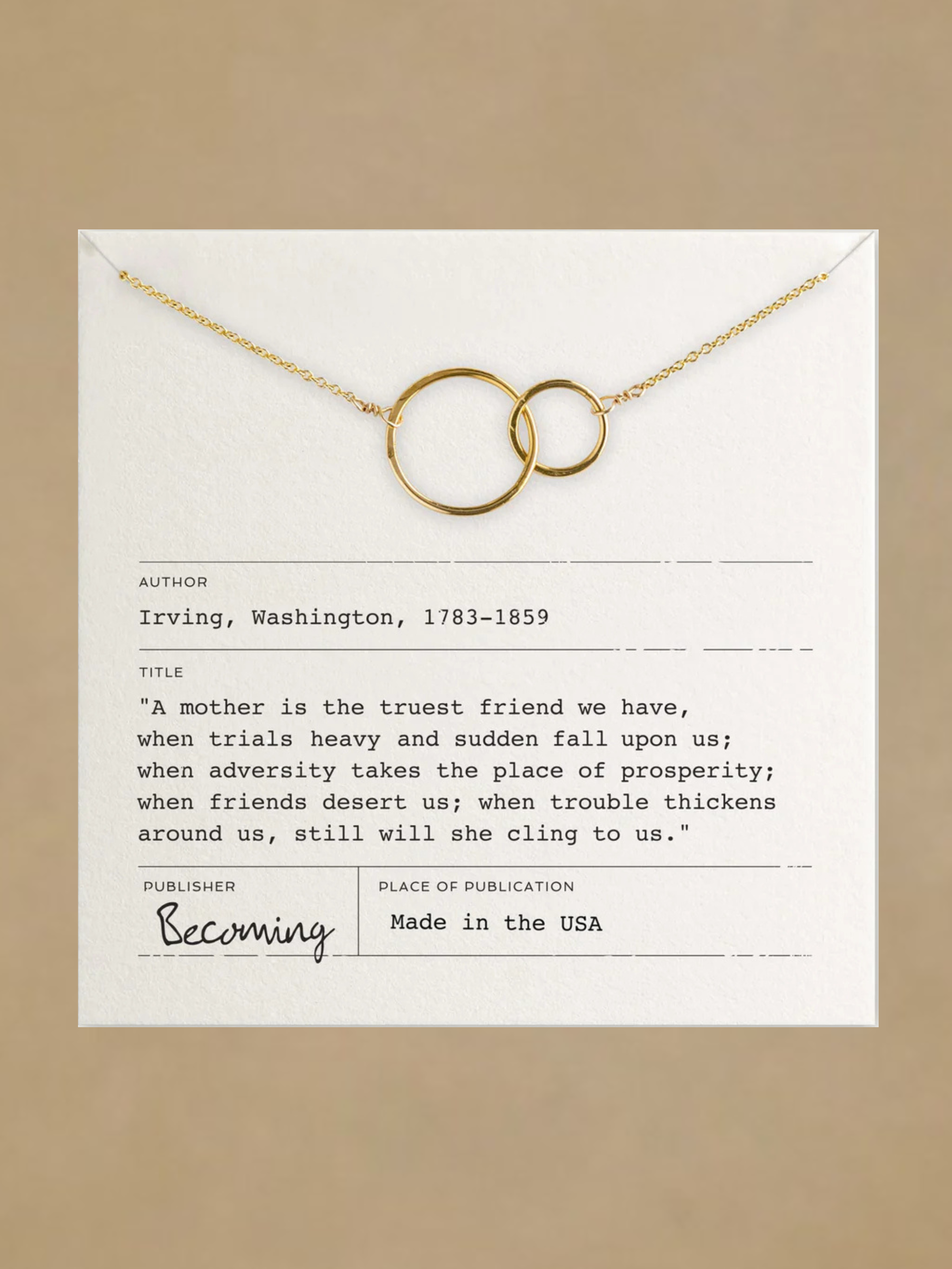 Becoming “Mother” Necklace - Gold