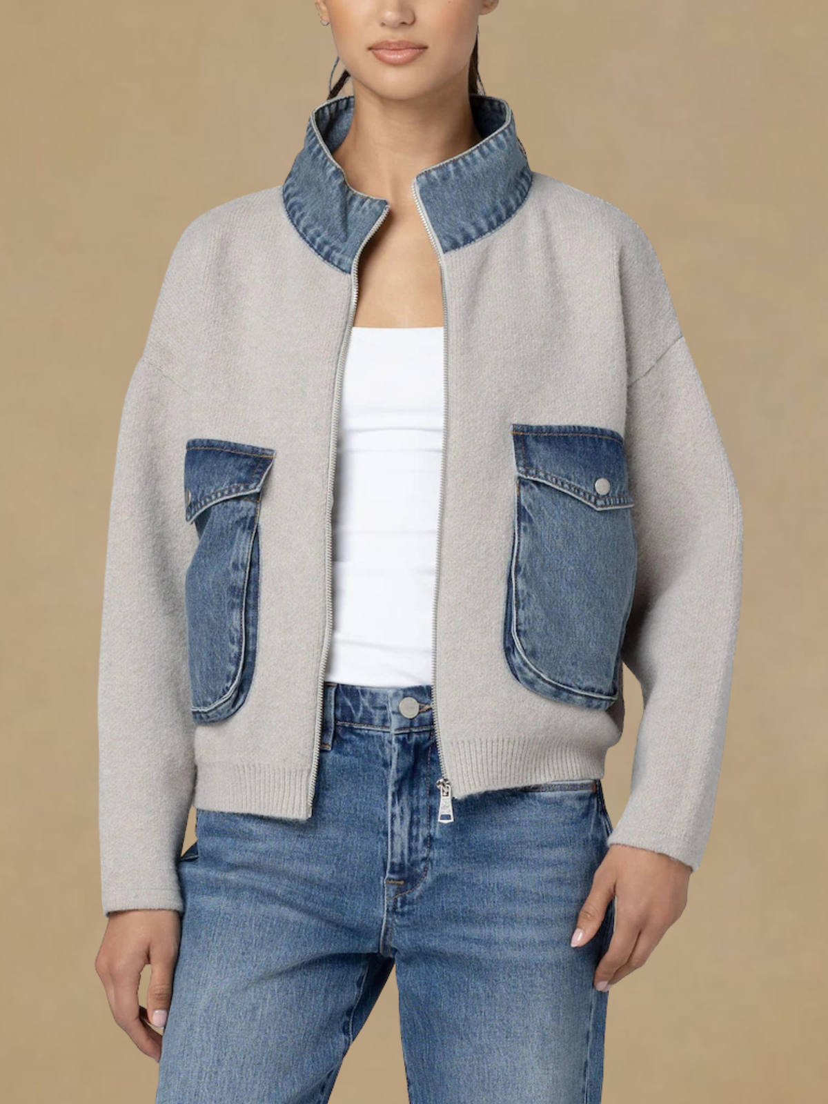 BlankNYC Sweater Bomber Jacket