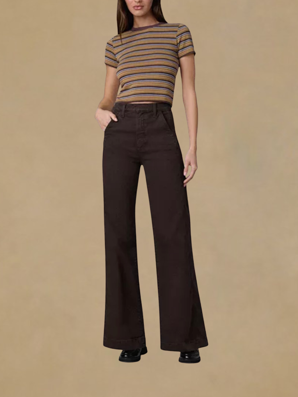 Joe’s The Mia Paneled High Rise Pant - Dark Coffee Bean