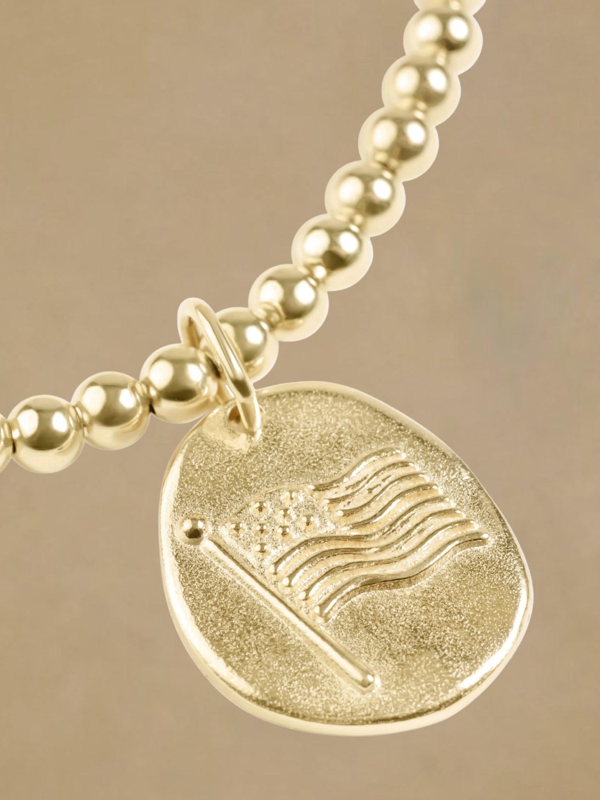 ENewton Classic Gold 3mm Bracelet - Inspire America Gold Disc