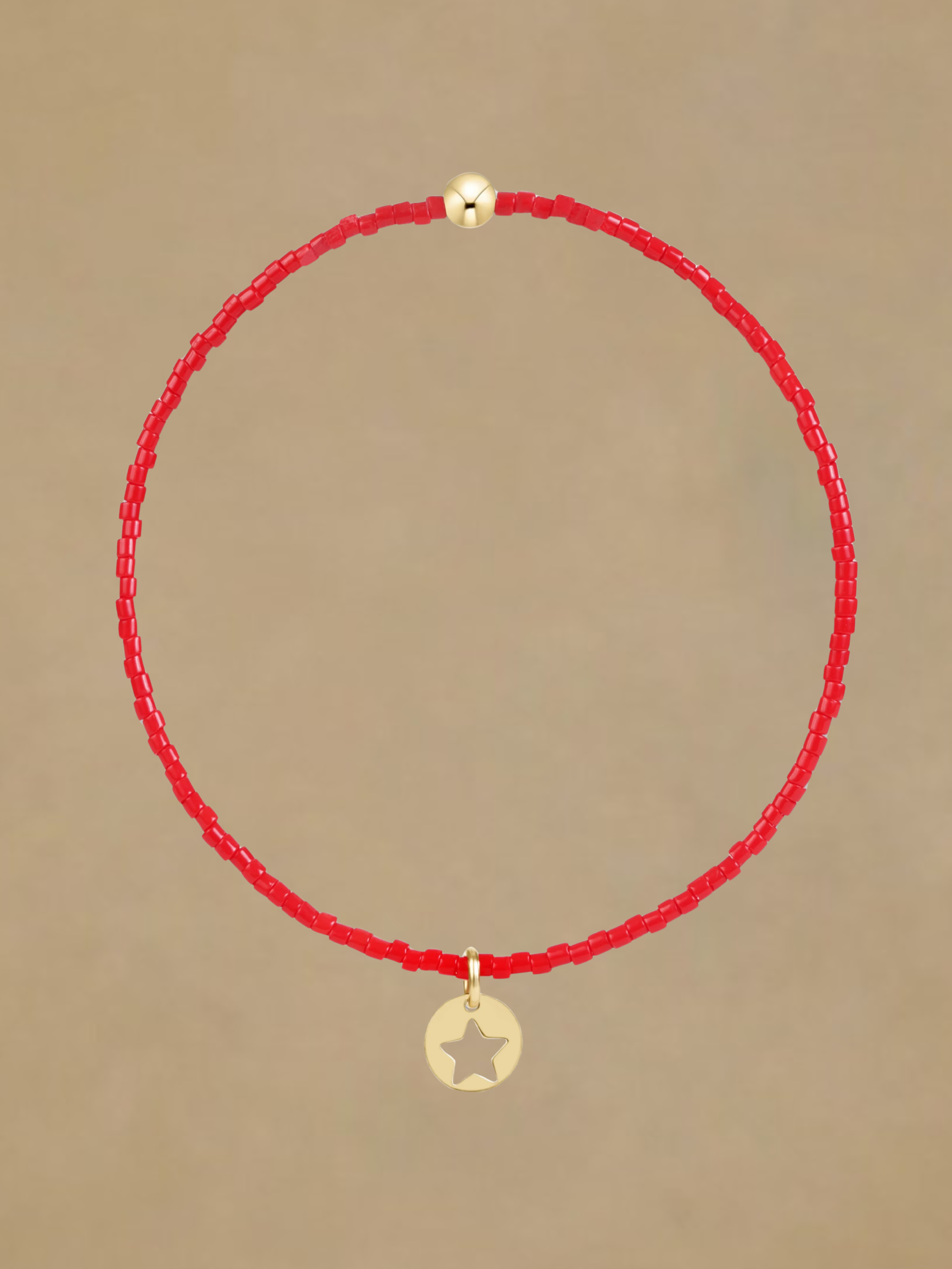 ENewton Hope Classic Bracelet - Bright Red - Star Small Gold Disc