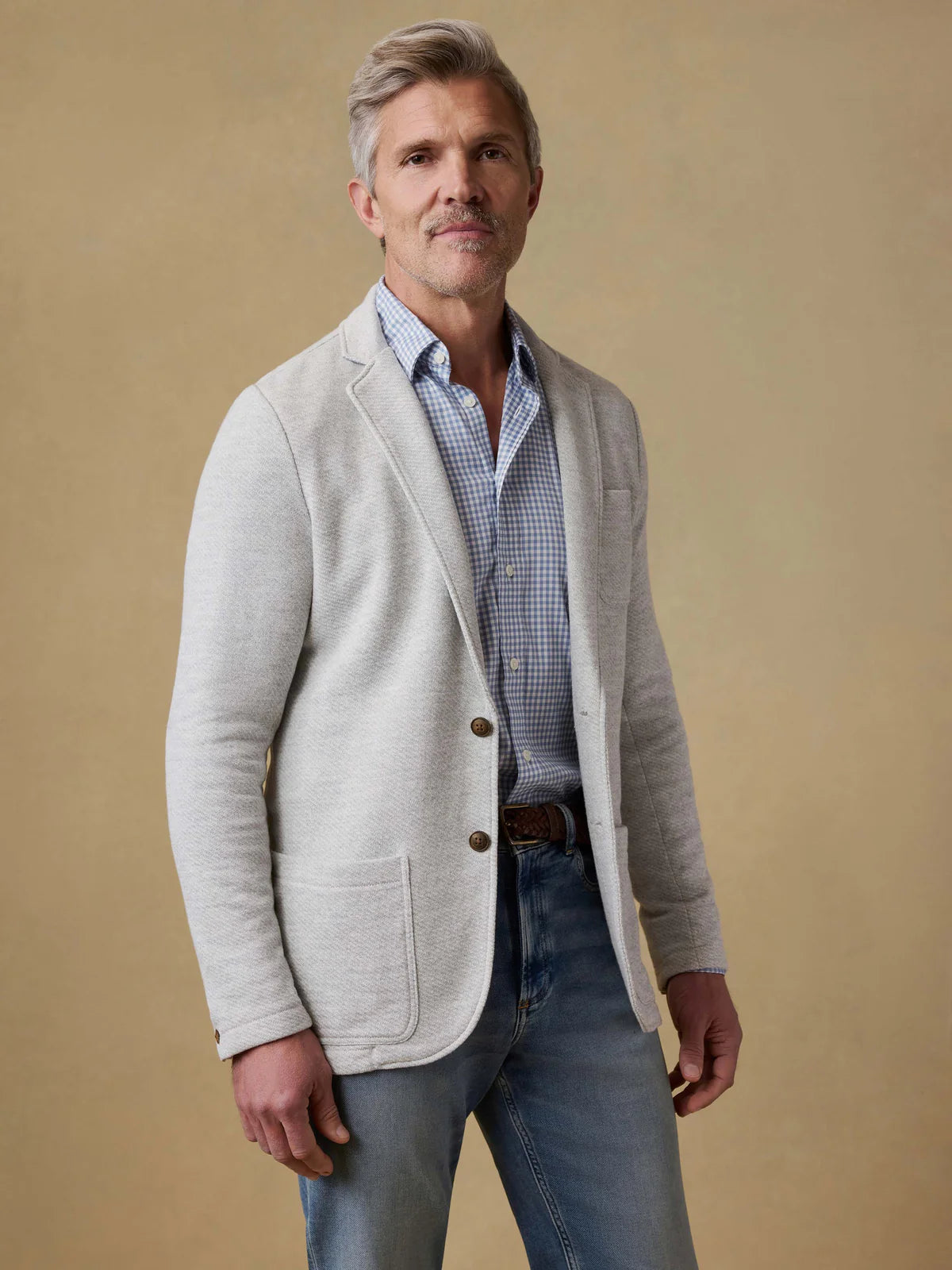 Faherty Inlet Knit Blazer - Heather Grey