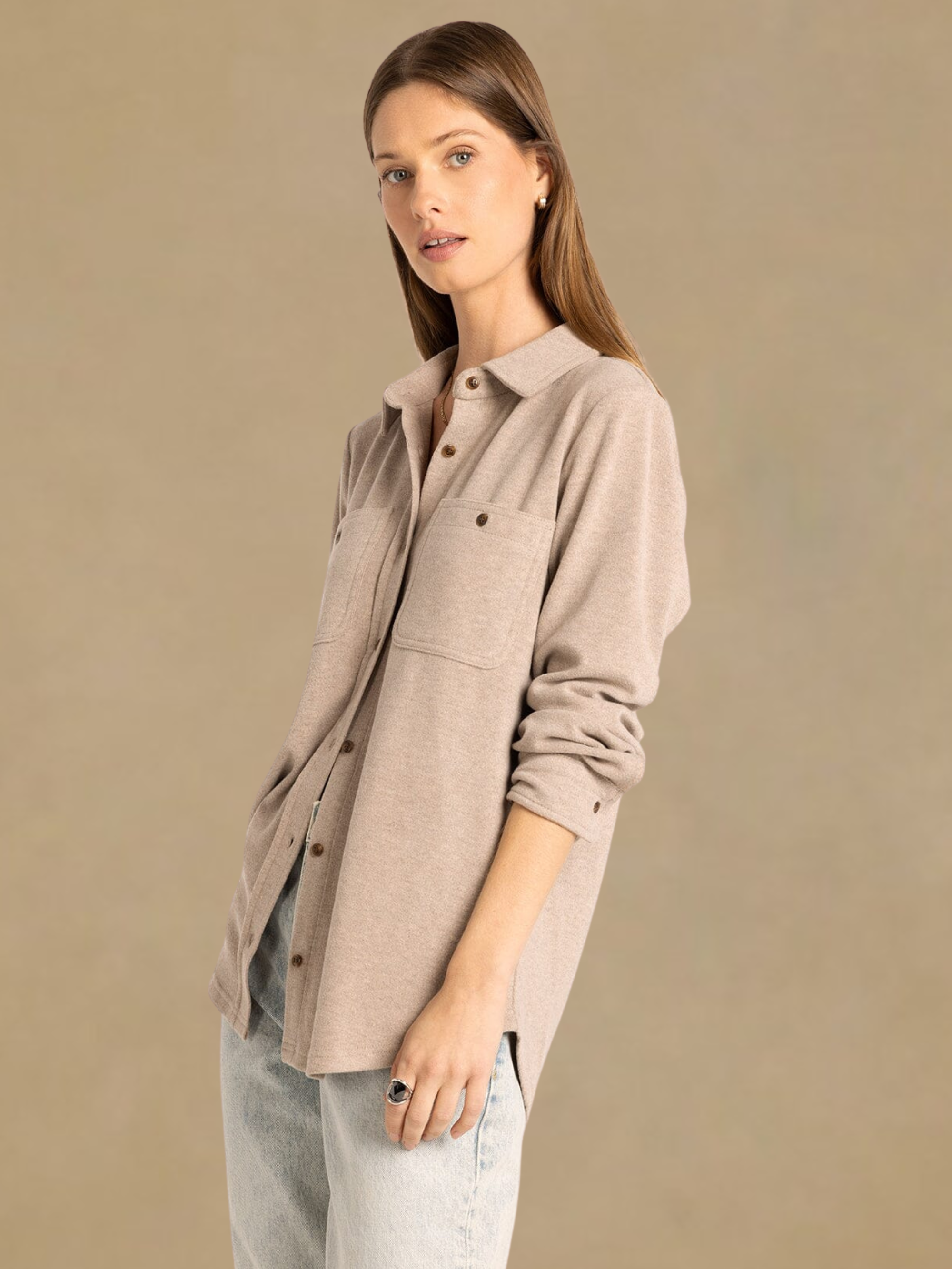 Thread & Supply Lewis Shirt - Soft Brown Heather