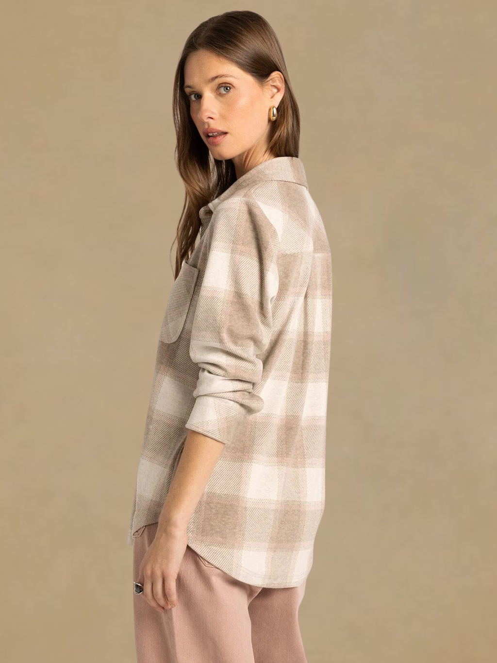 Thread & Supply Lewis Shirt - Sand Taupe Plaid