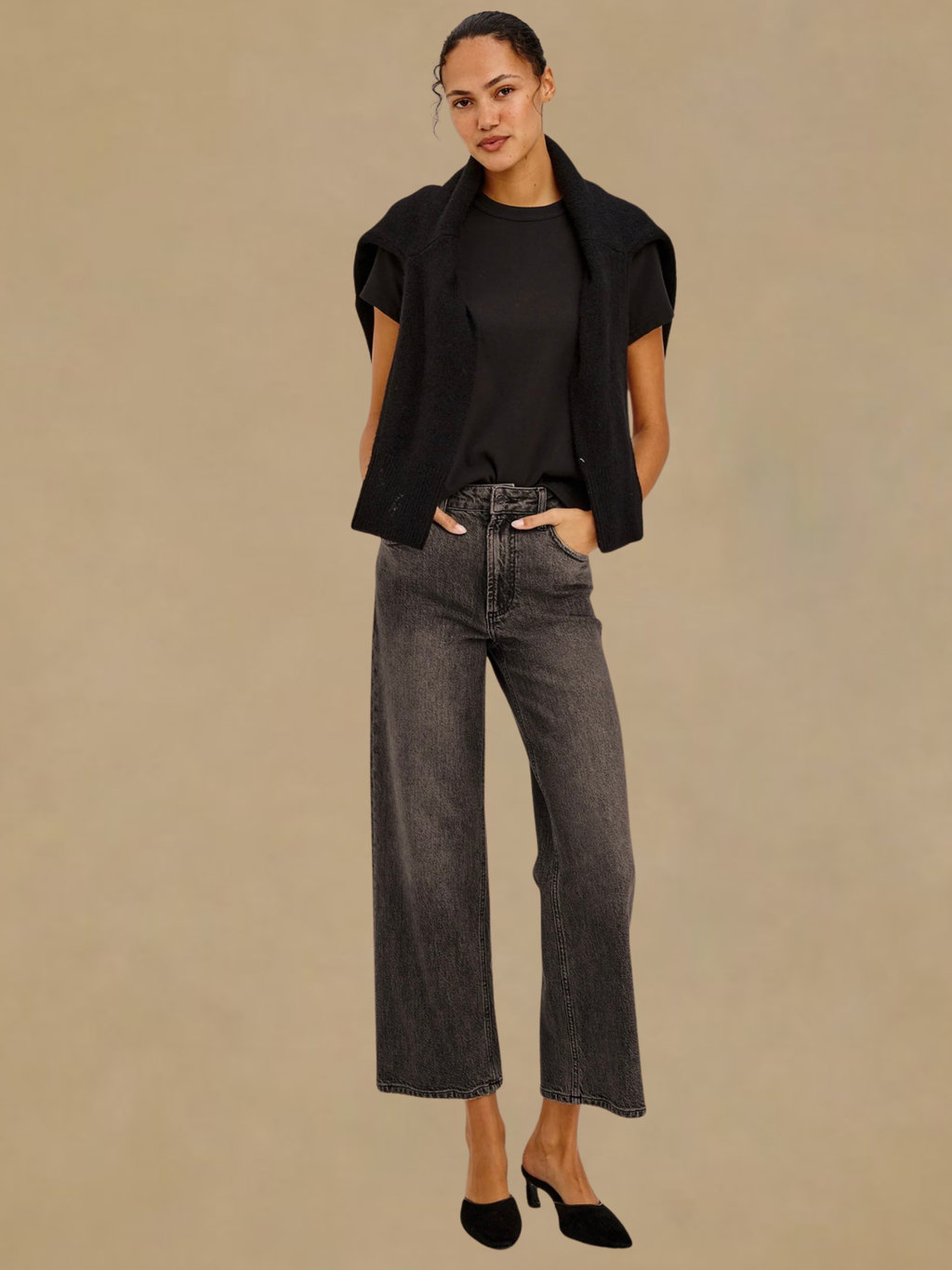 Rails Getty Crop Wide Leg - Saddleback