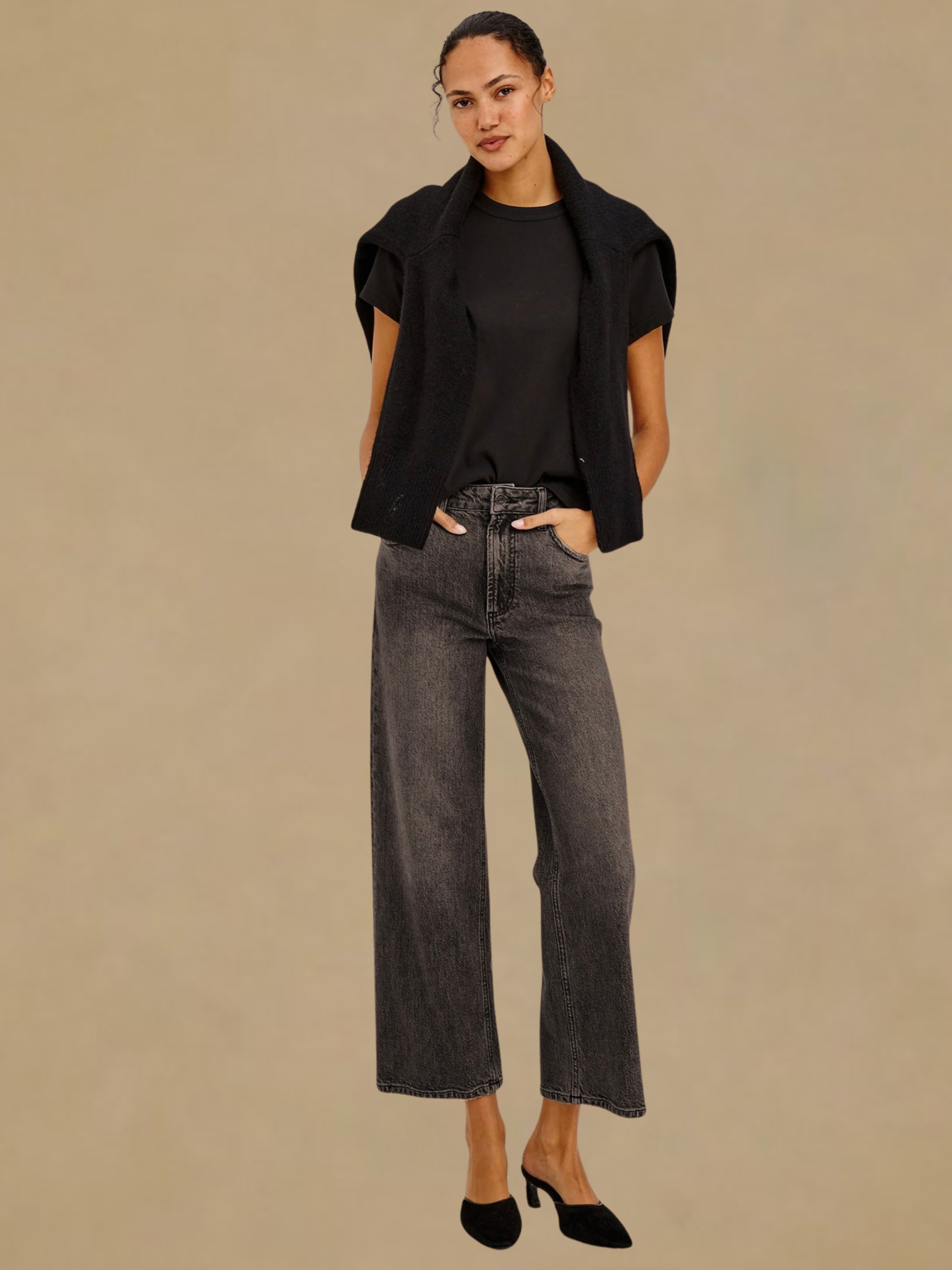 Rails Getty Crop Wide Leg - Saddleback