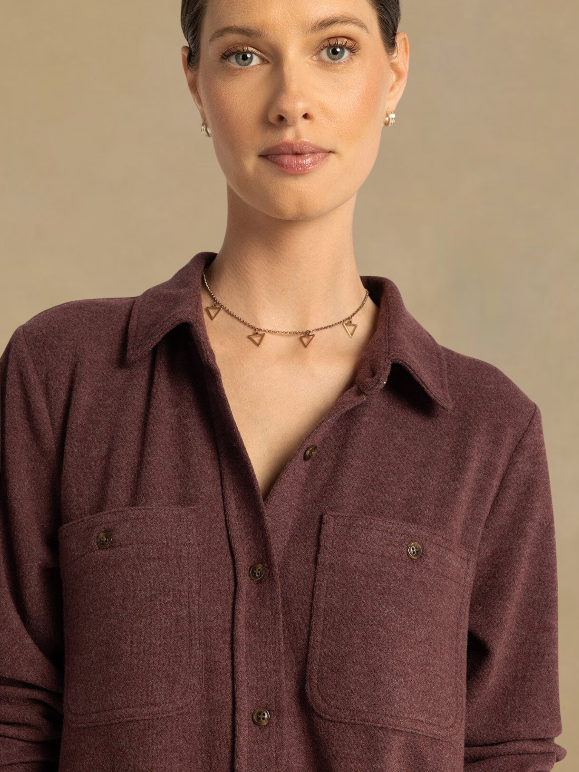 Thread & Supply Lewis Shirt - Burgundy Heather