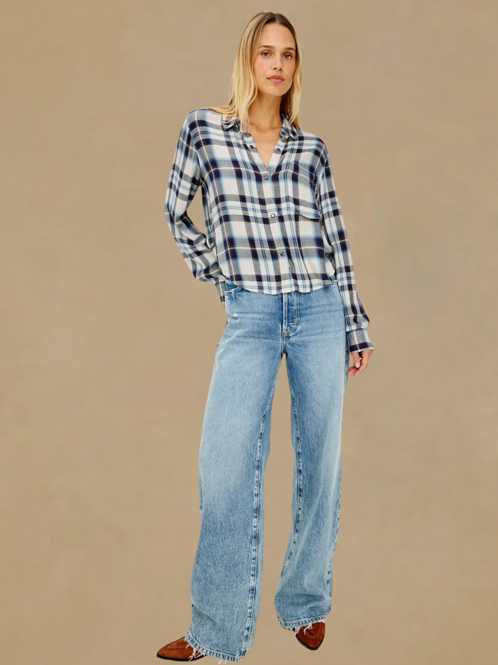 Rails Malin Shirt - Ecru Midnight