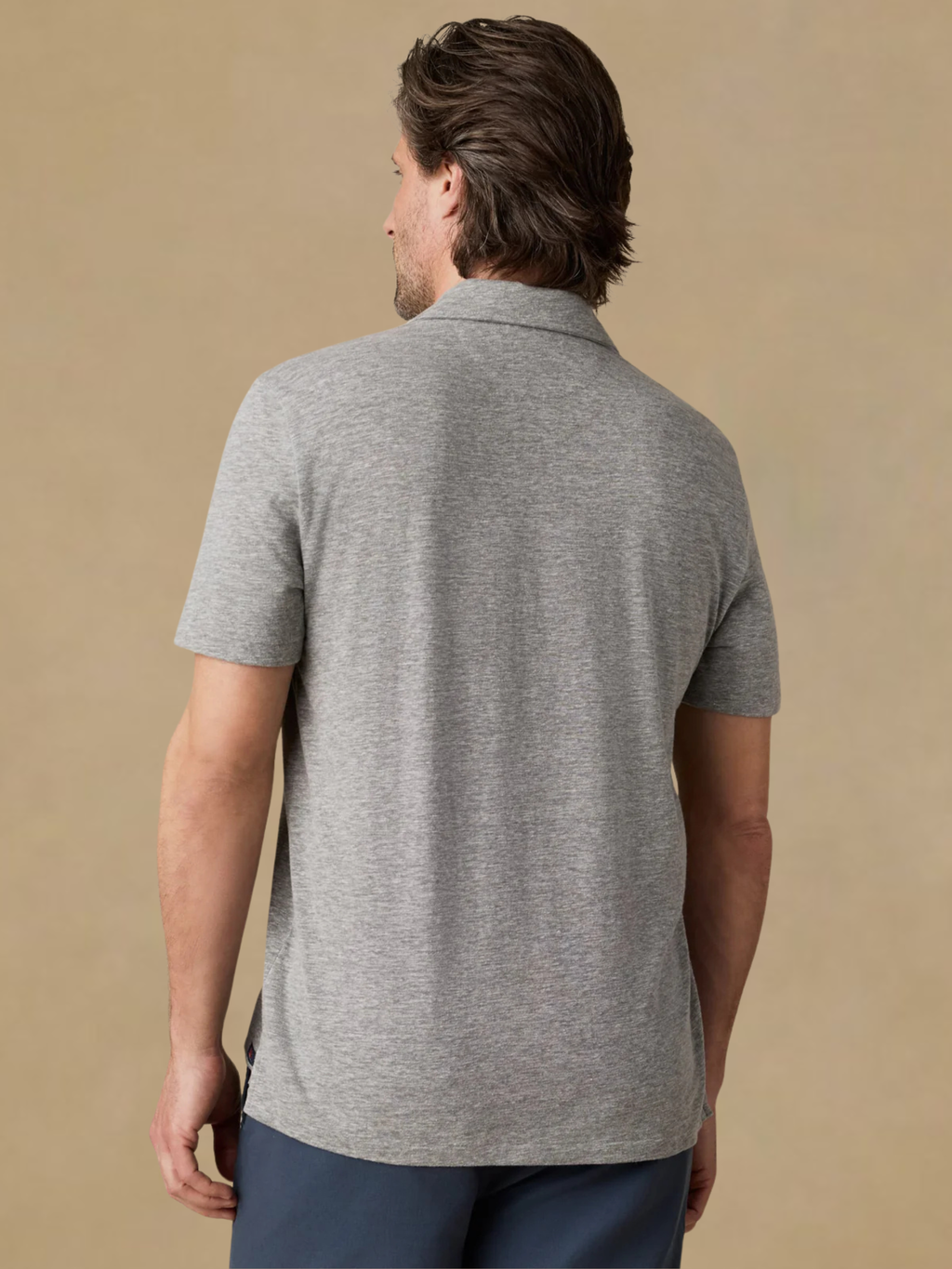 Faherty Short-Sleeve Breeze Polo - Cave Grey Heather