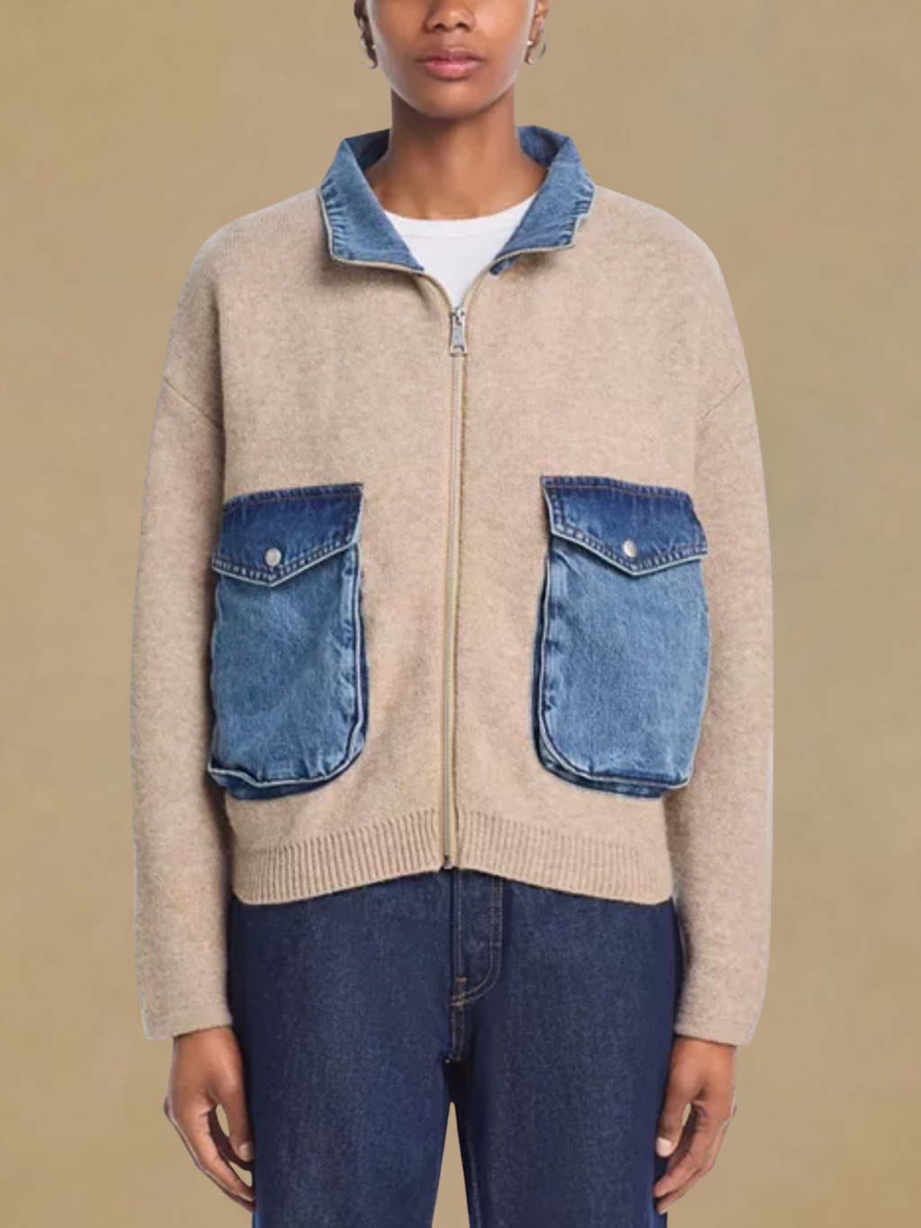BlankNYC Sweater Bomber Jacket