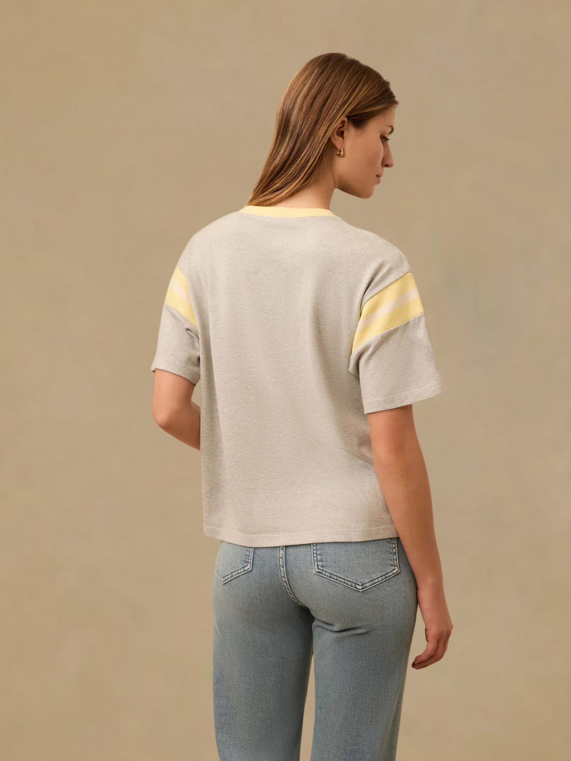 Faherty Sport Jersey Throwback Tee - Spring Grey