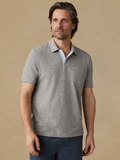 Faherty Short-Sleeve Breeze Polo - Cave Grey Heather