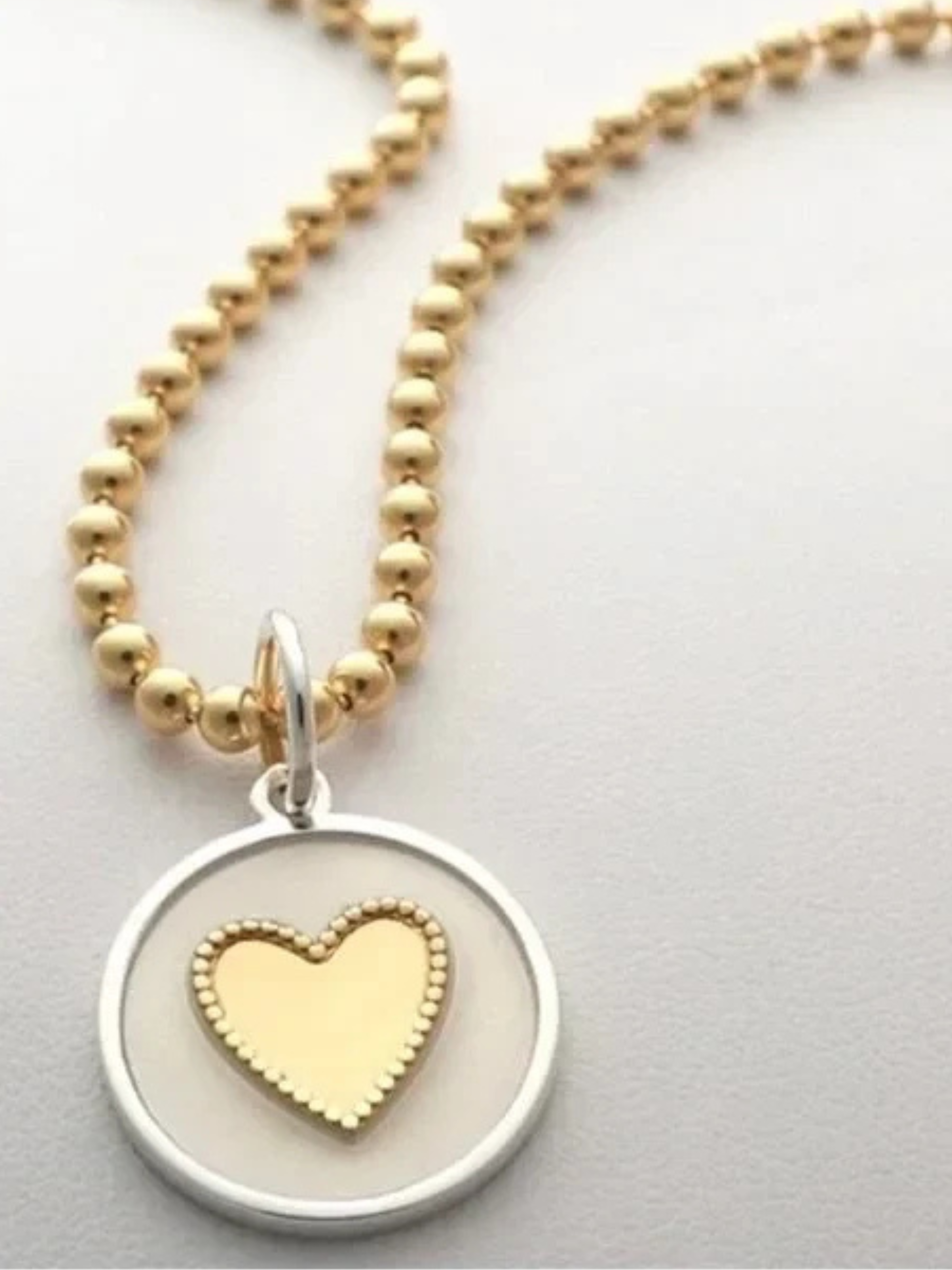 LOLA Heart Pendant - Gold Center