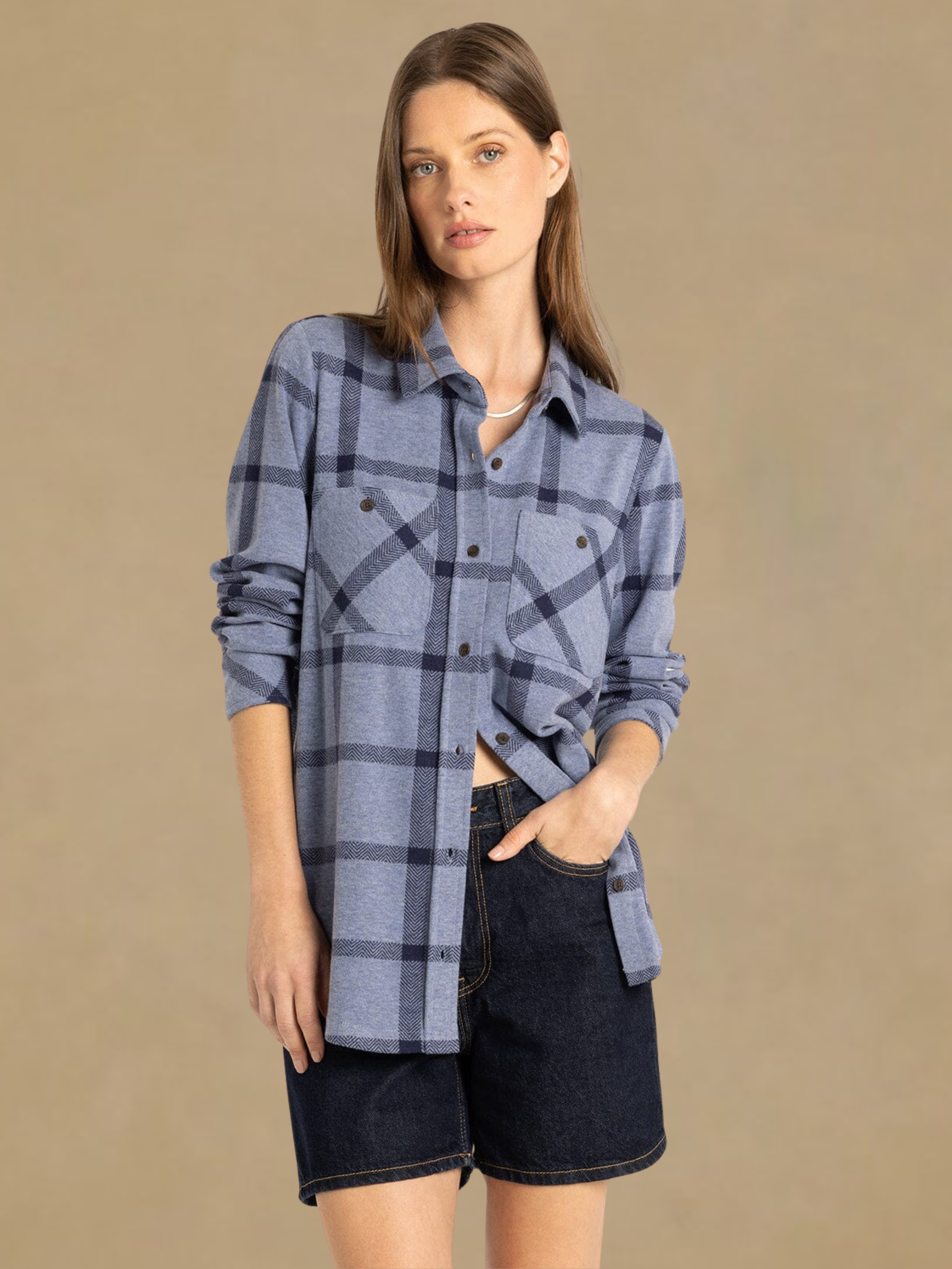 Thread & Supply Lewis Shirt - Navy Windowpane