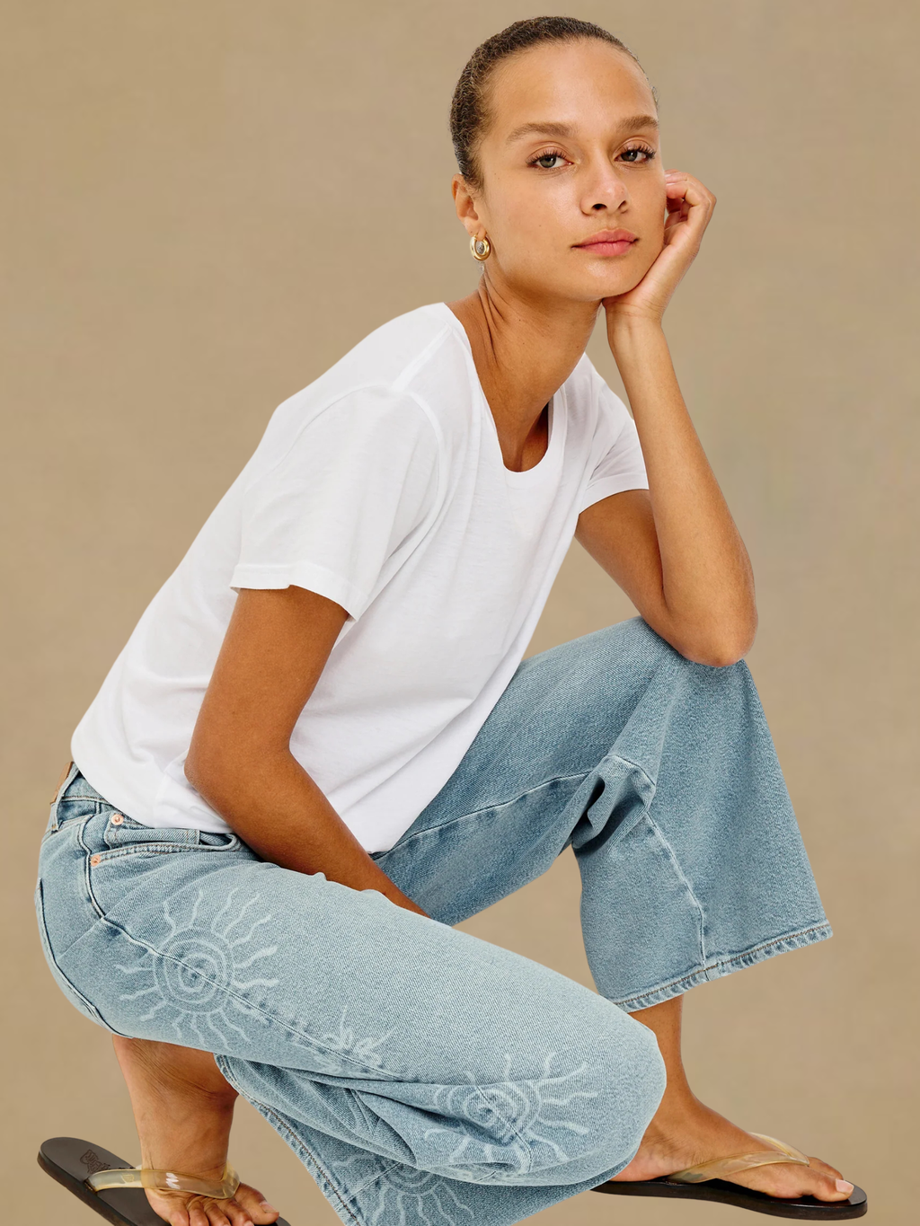 Rails Angeleno Wide Leg Crop - Soleil