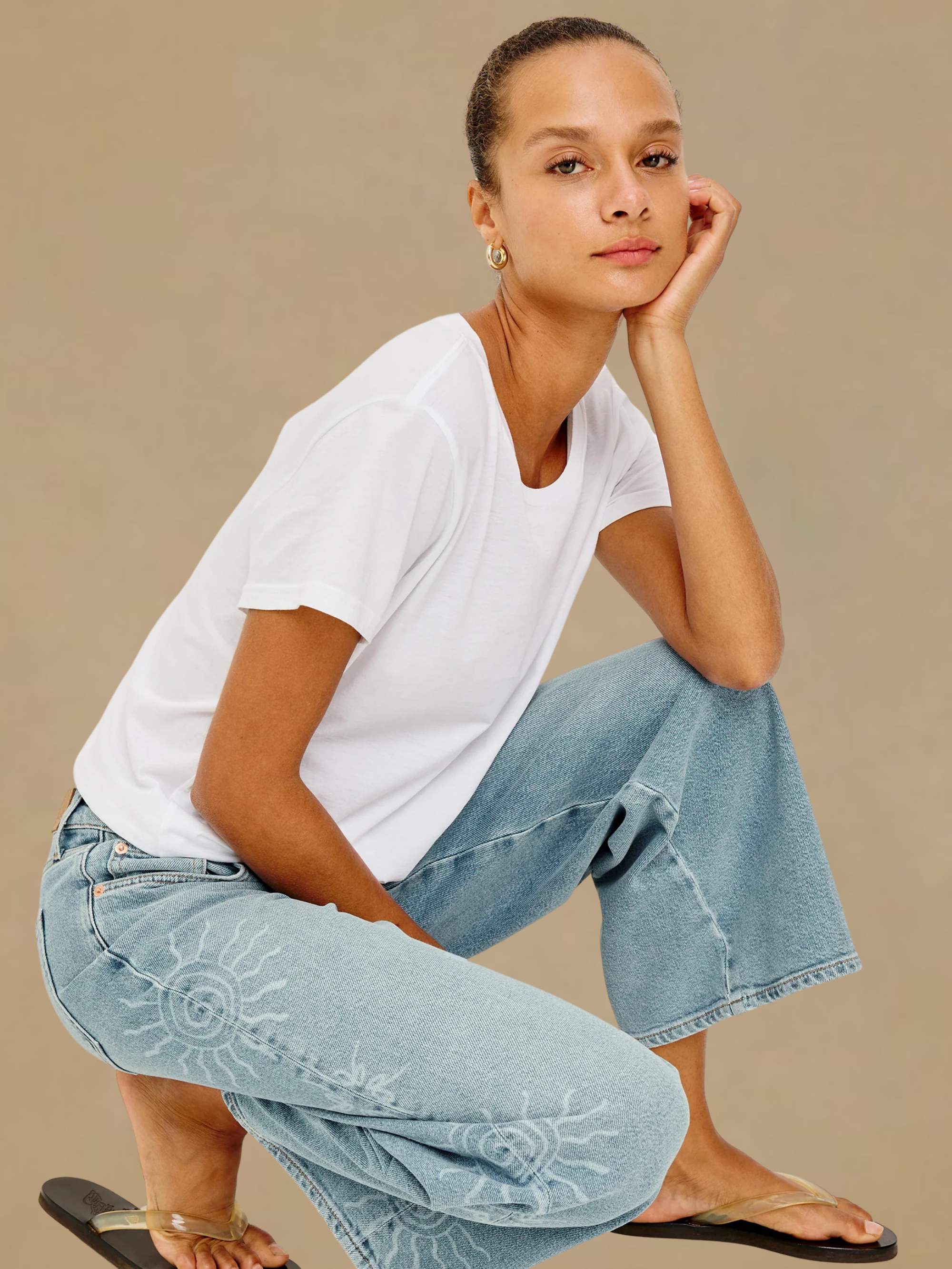 Rails Angeleno Wide Leg Crop - Soleil