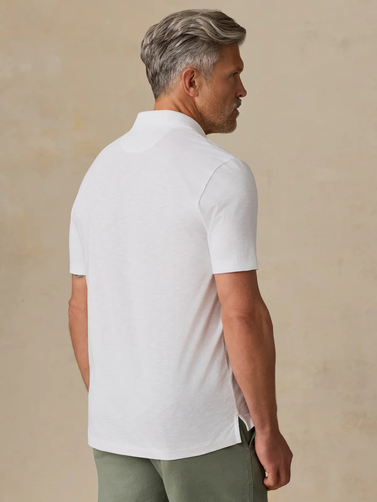 Faherty Sunwashed T-Shirt Polo - White