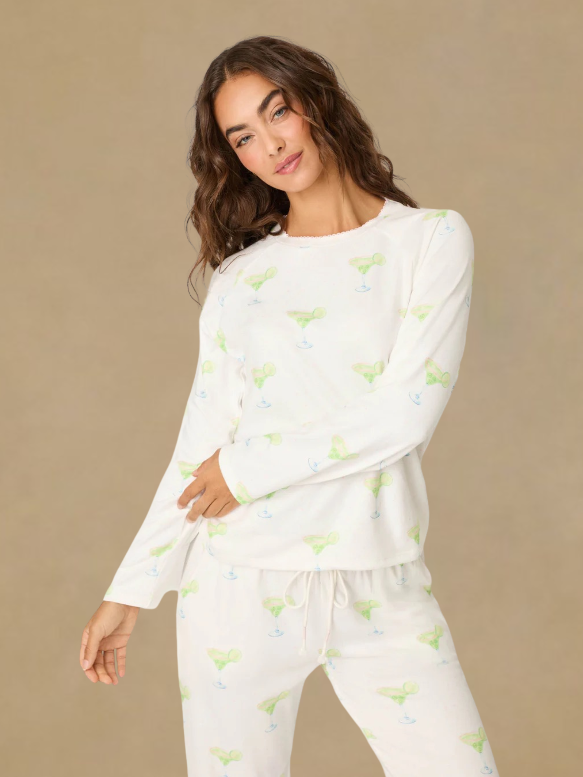 P.J. Salvage Margarita Mama Spicy Sips 2-Piece Long Sleeve Set