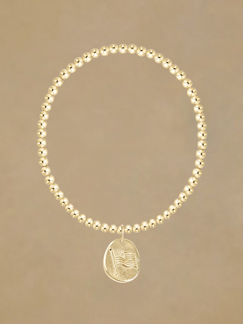 ENewton Classic Gold 3mm Bracelet - Inspire America Gold Disc