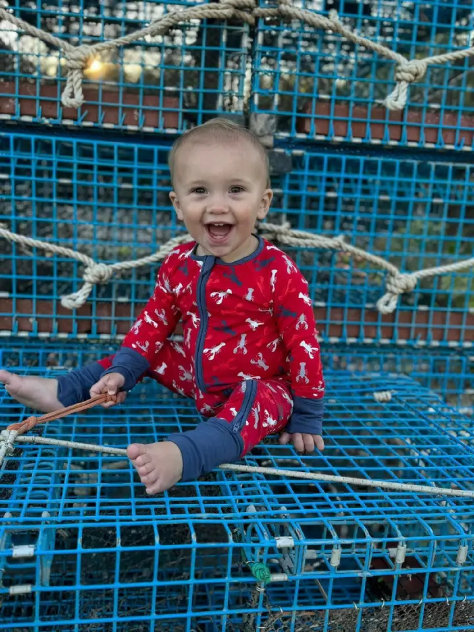 Bailey Baby Co. - Abel Maine Lobster Zippy Romper