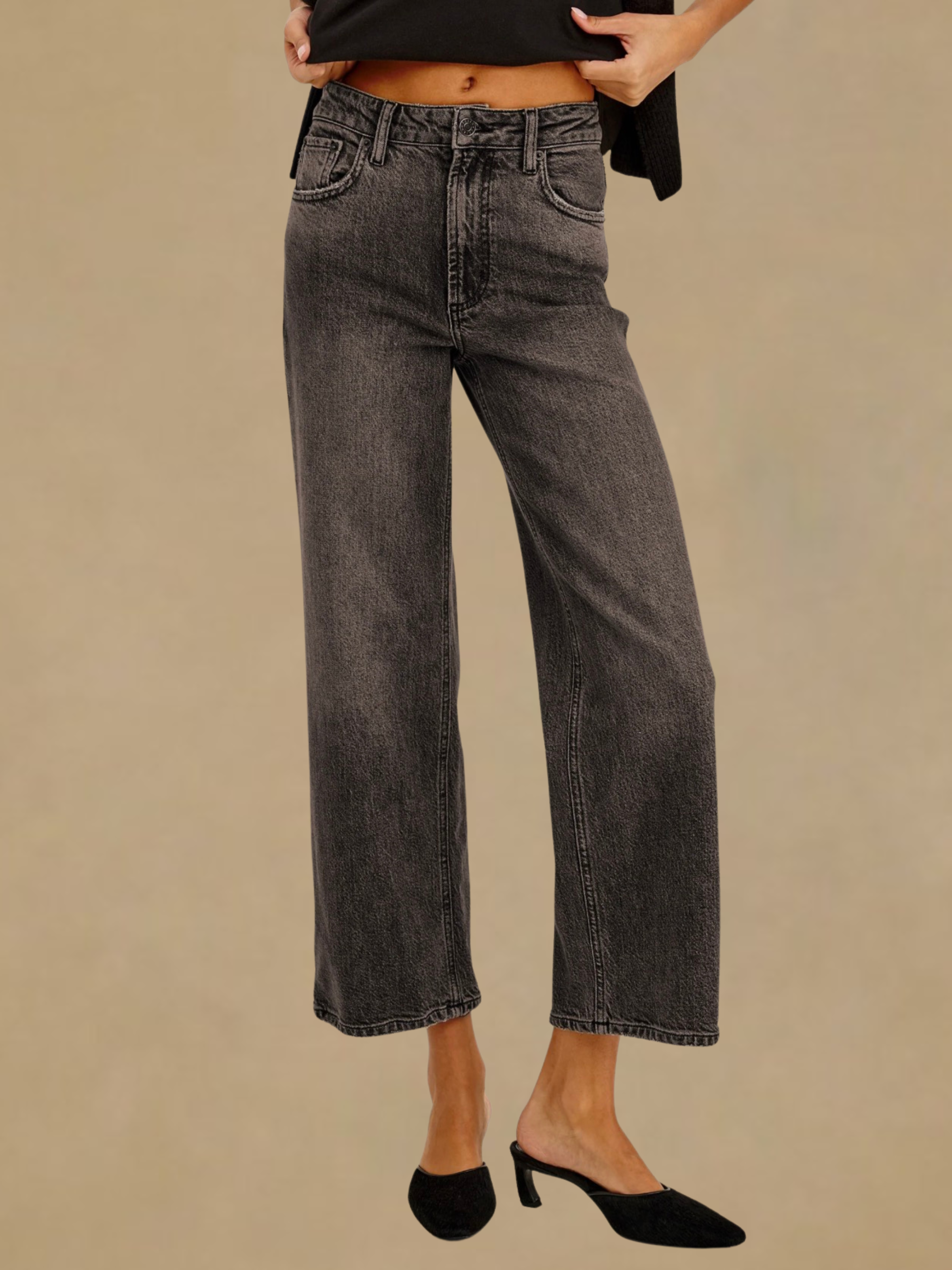 Rails Getty Crop Wide Leg - Saddleback