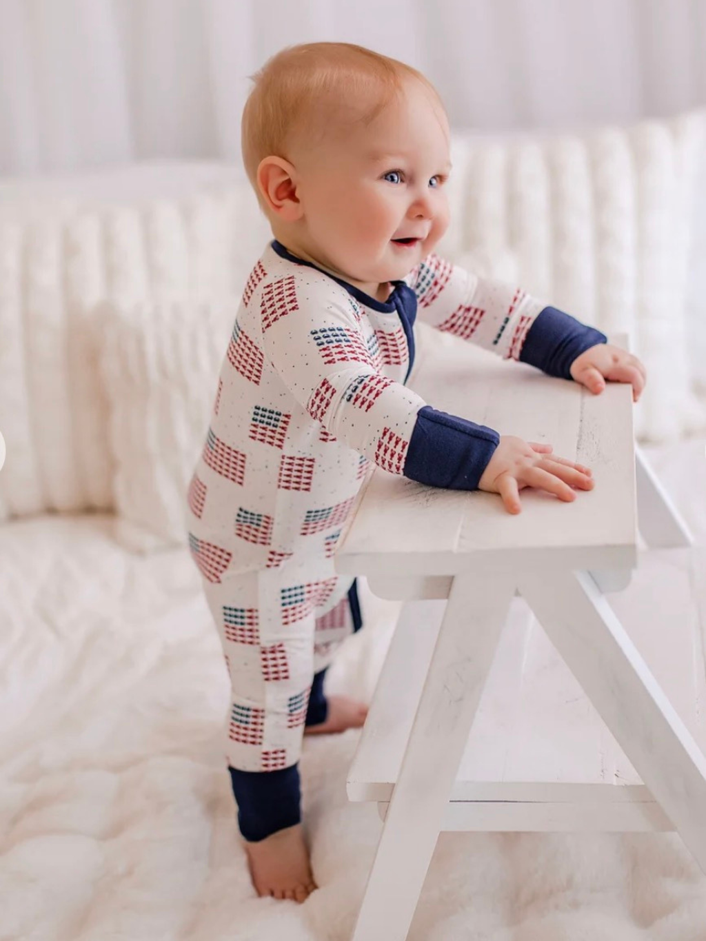 Bailey Baby Co. Lobster Flag Zippy Romper