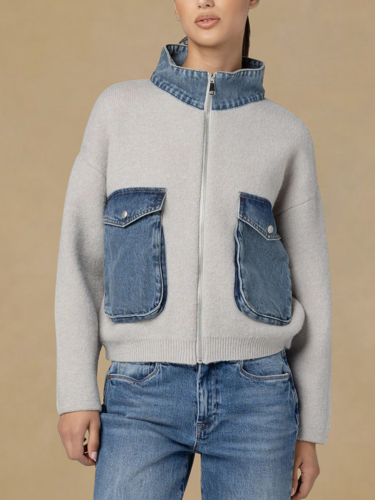 BlankNYC Sweater Bomber Jacket