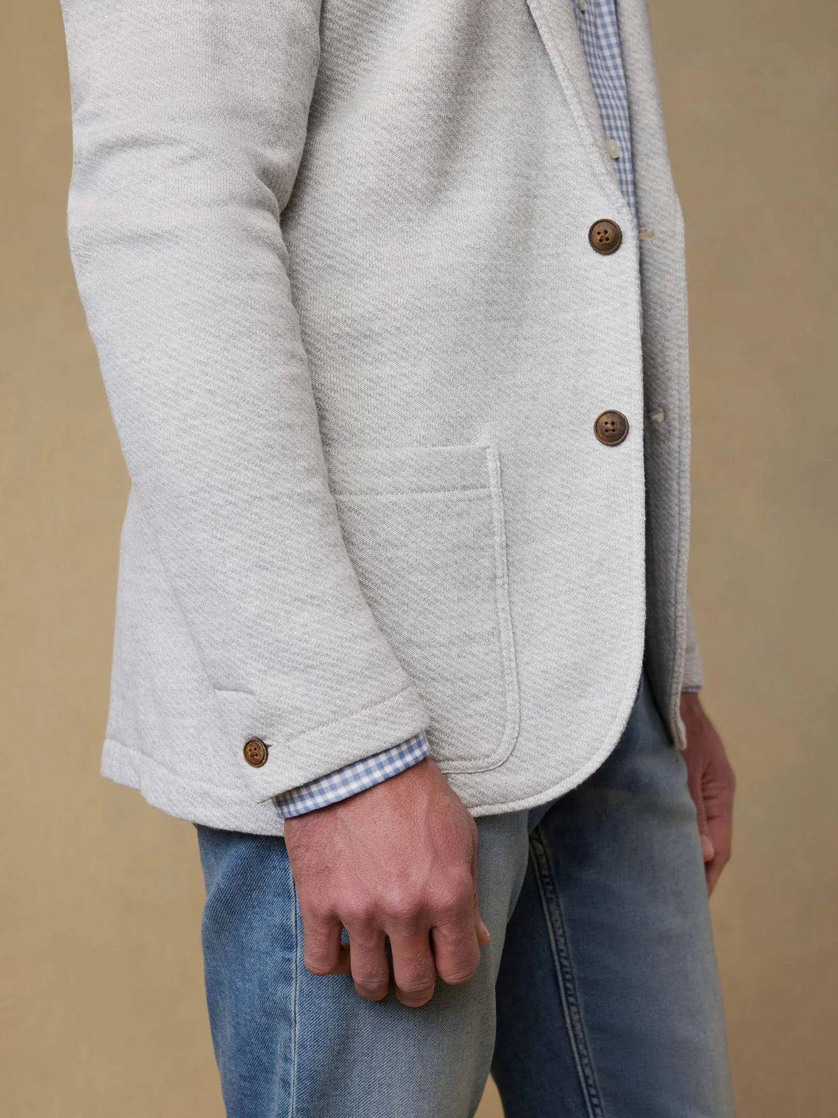 Faherty Inlet Knit Blazer - Heather Grey