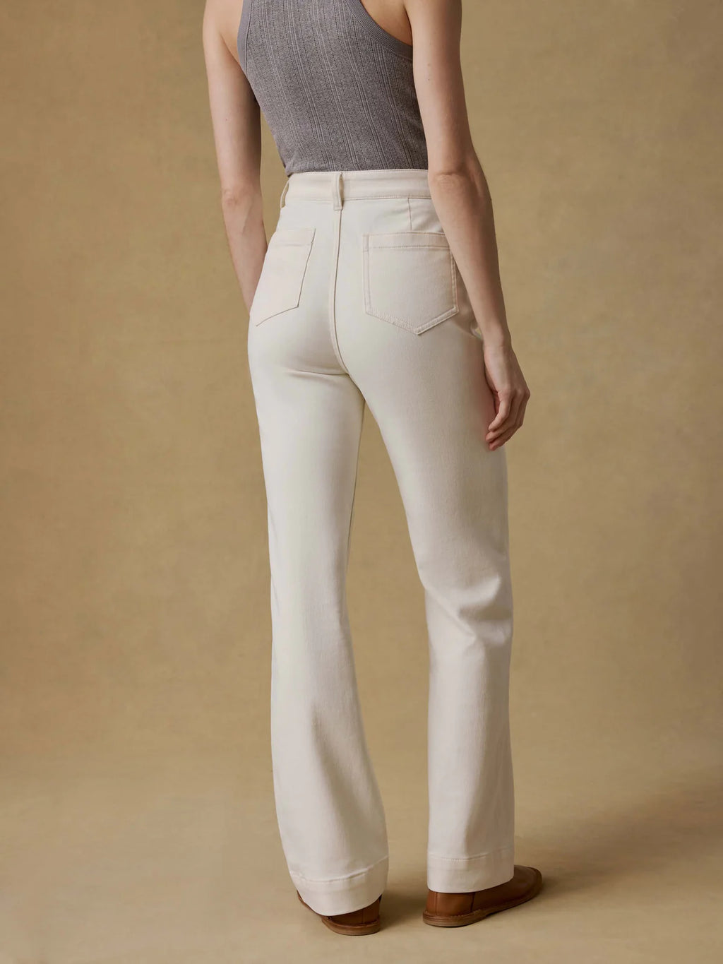 Faherty Stretch Terry Patch Pocket Pant - Egret