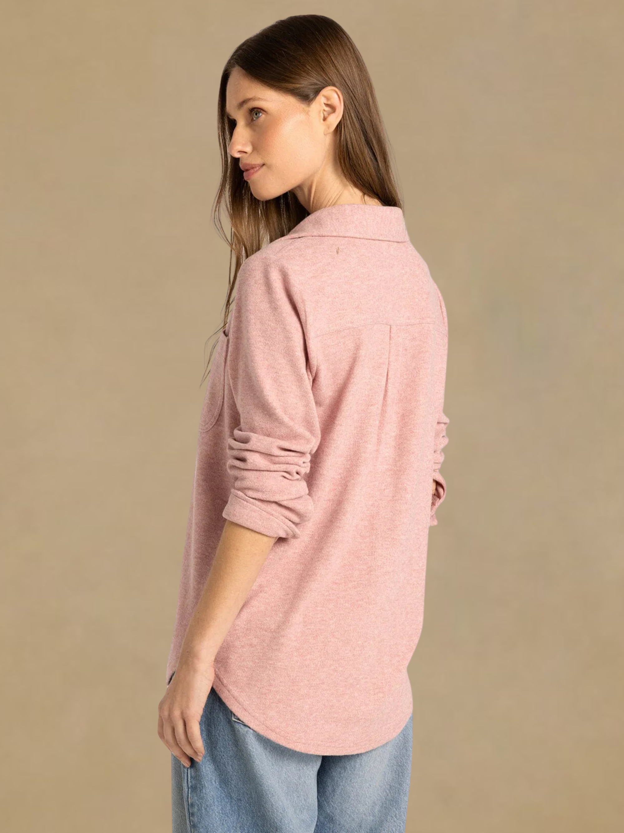 Thread & Supply Lewis Shirt - Mauve Pink Heather