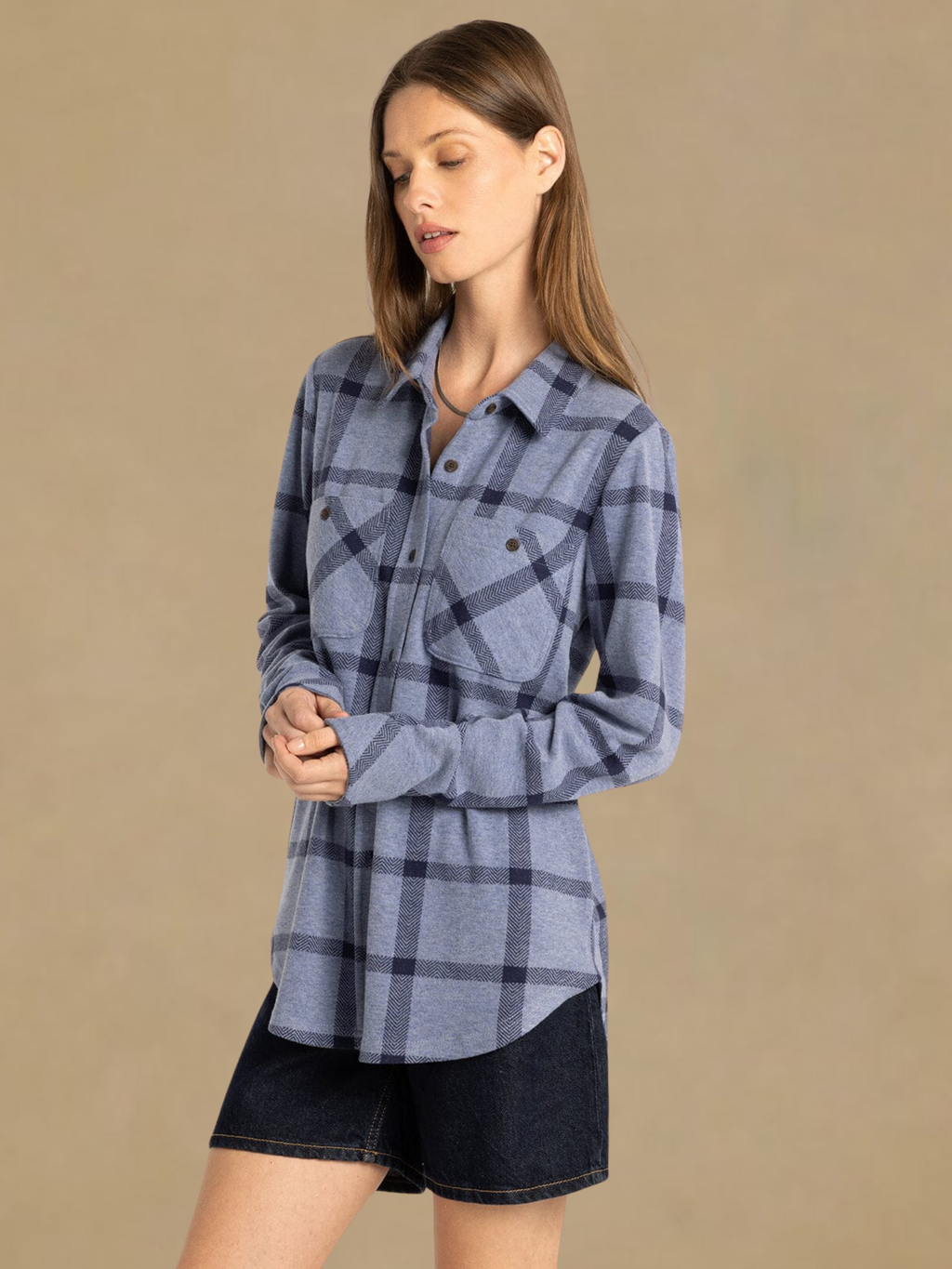 Thread & Supply Lewis Shirt - Navy Windowpane