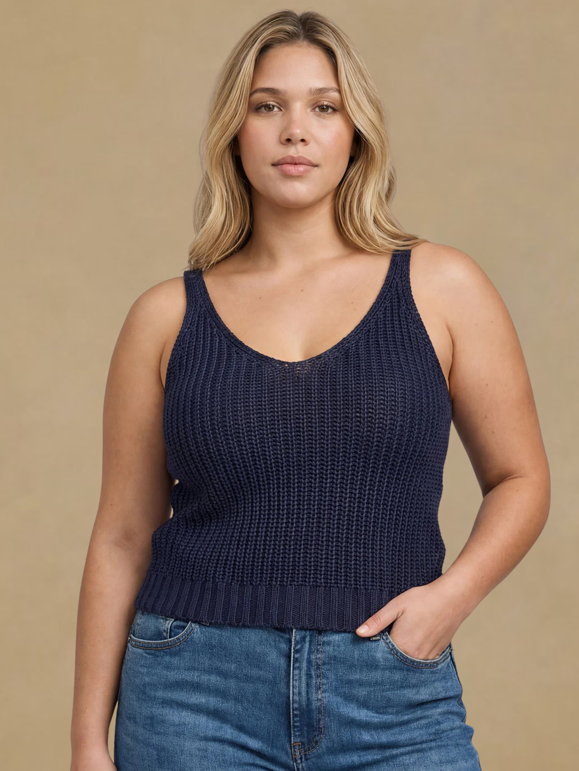 Gentle Fawn Lizzie Knit Tank - Navy
