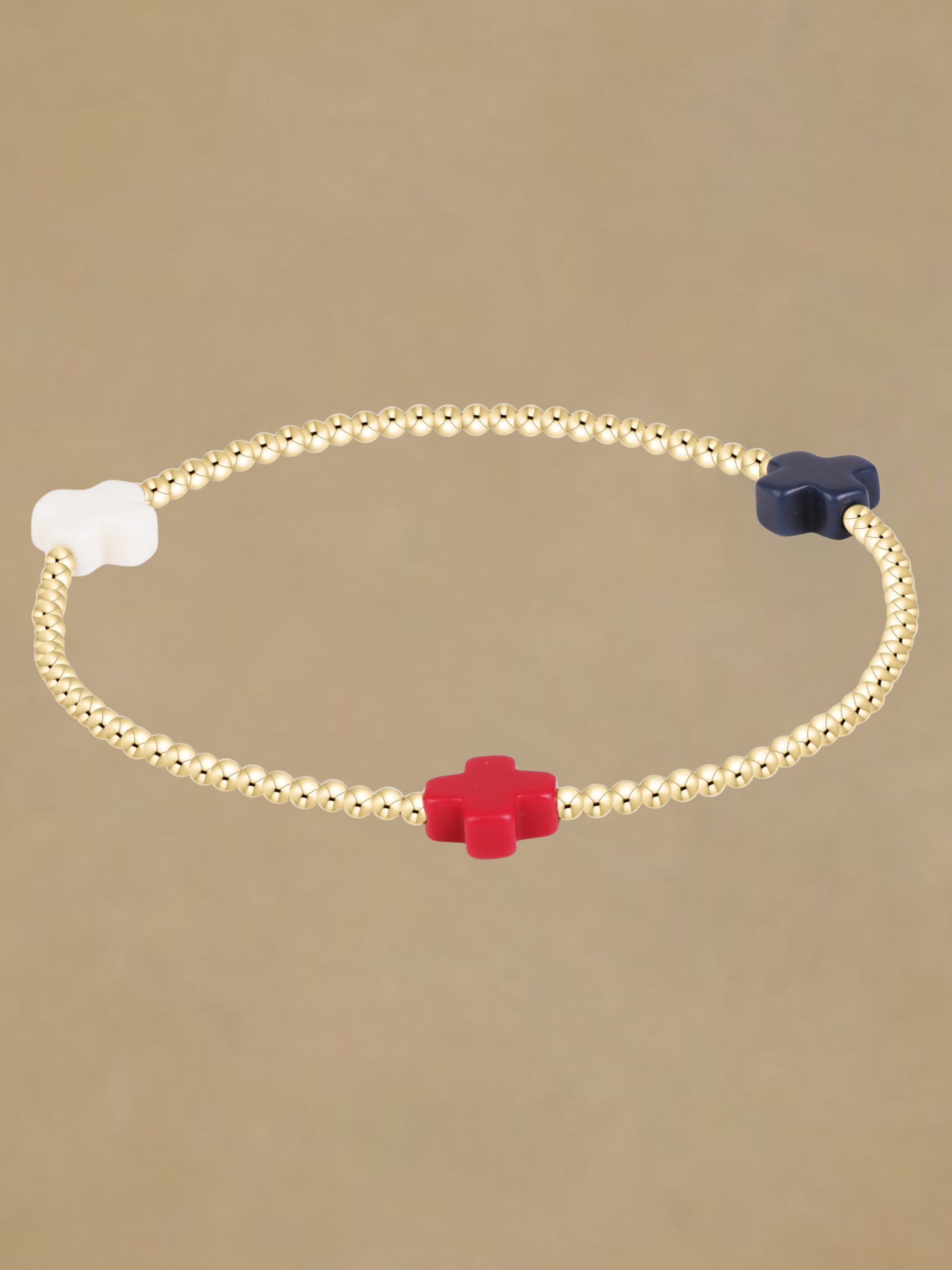 Enewton Signature Cross 2mm Gold Bracelet - Firecracker