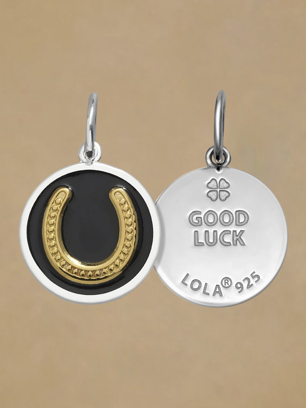 LOLA Horseshoe Pendant - Black