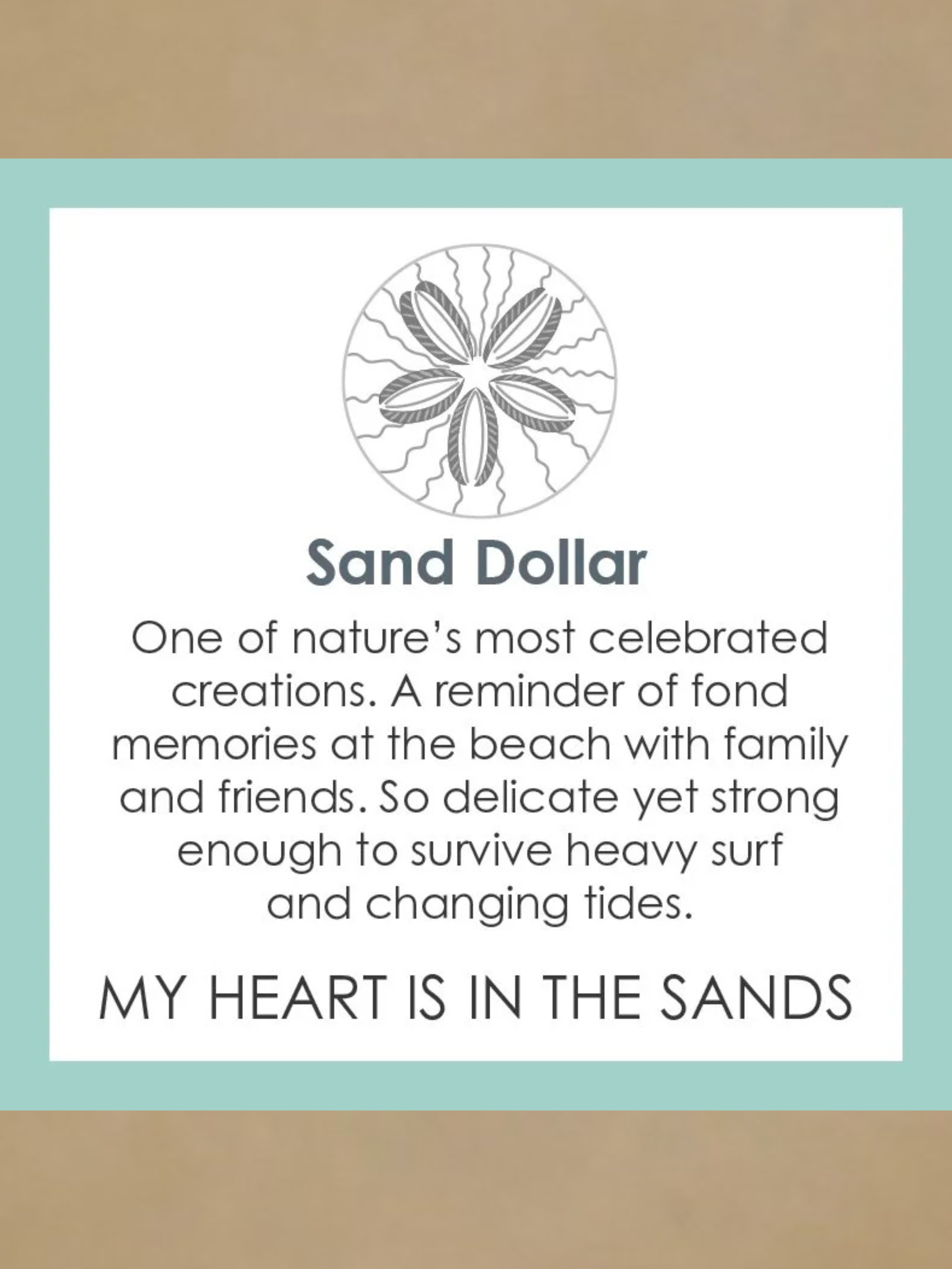 LOLA Sand Dollar Pendant - Light Blue