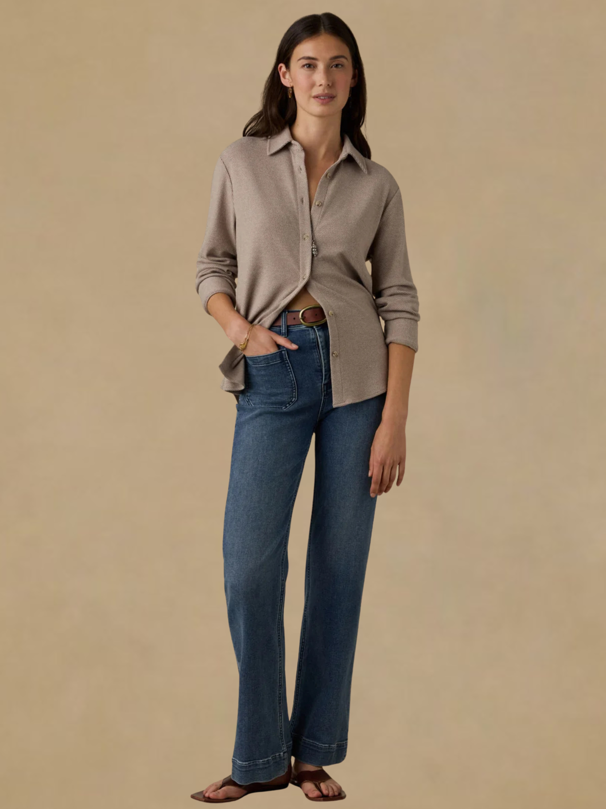 Faherty Legend Shirt - Timber Twill